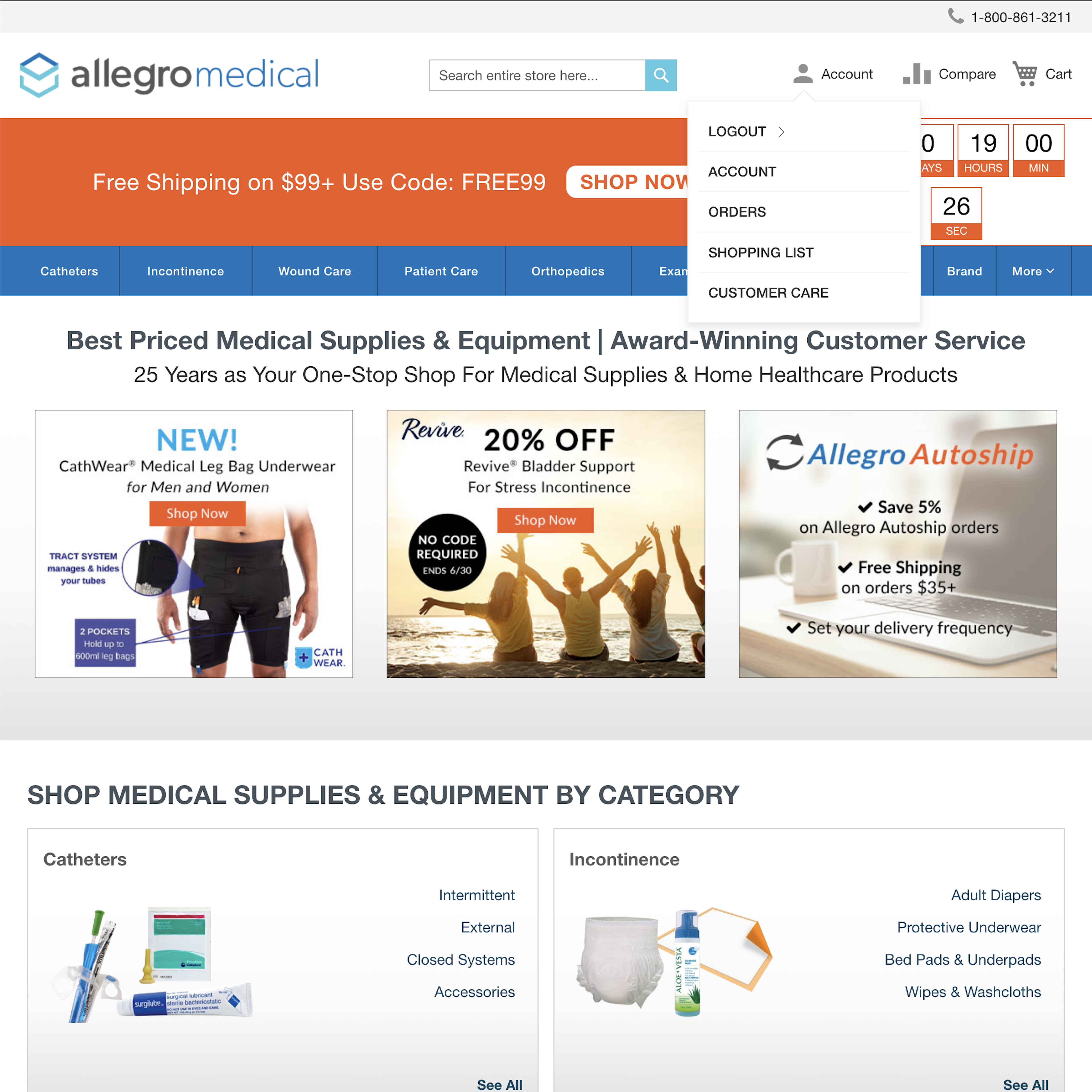 Desktop screenshot of Allegro Medical
