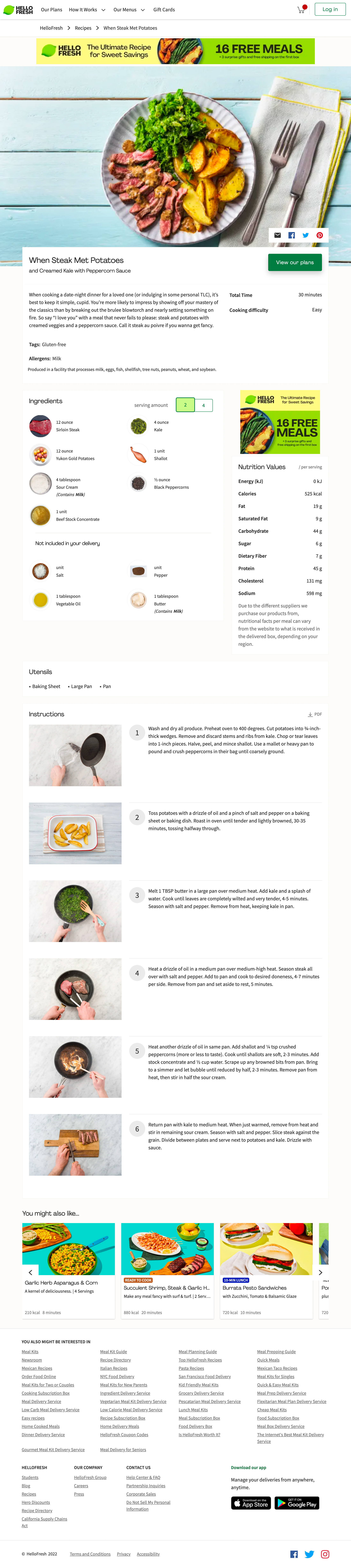 Desktop screenshot of HelloFresh