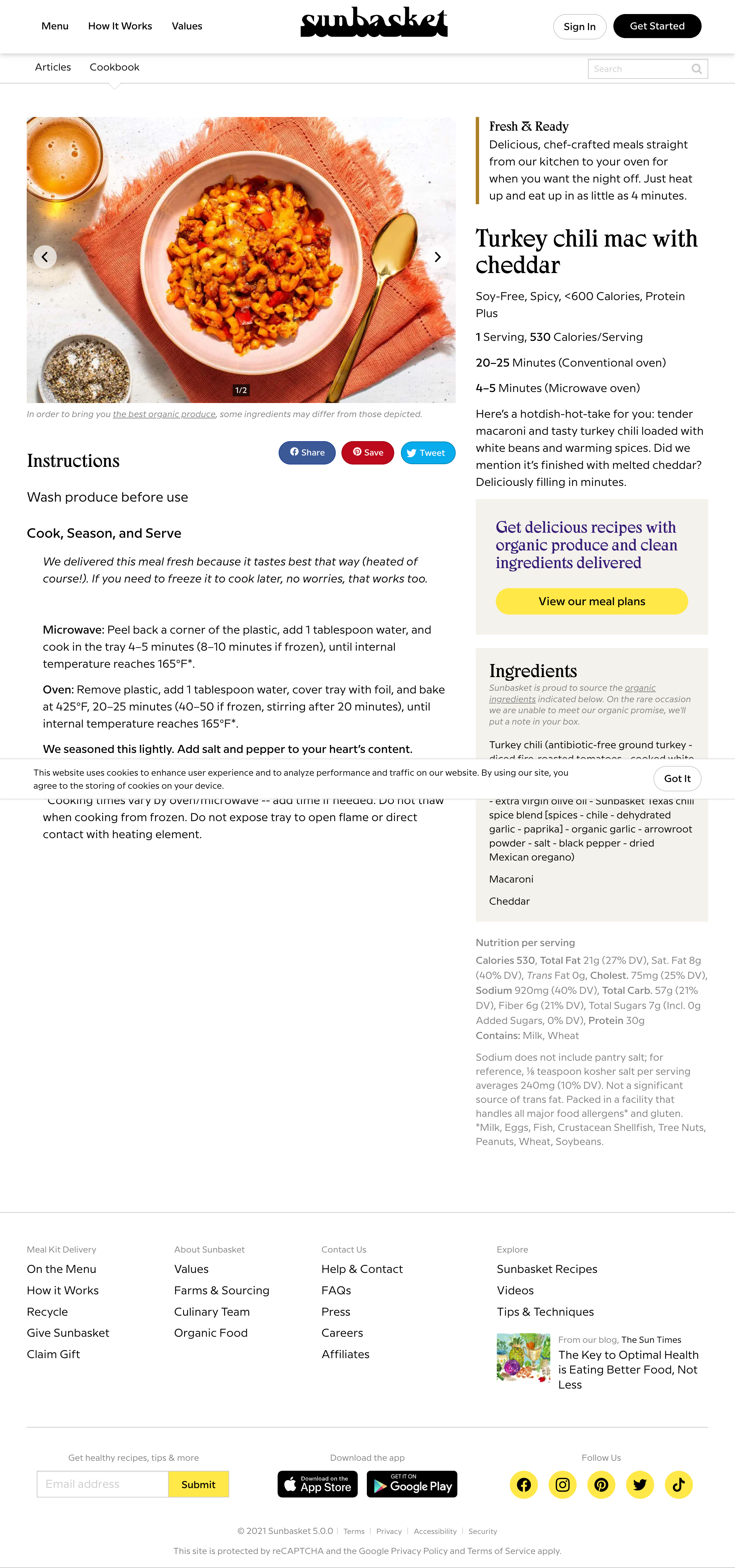 Desktop screenshot of Sunbasket