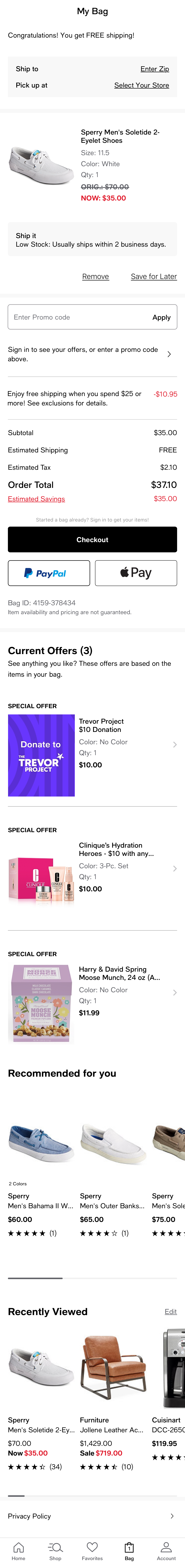 Mobile screenshot of Macy’s