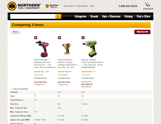 Desktop screenshot of Northern Tool