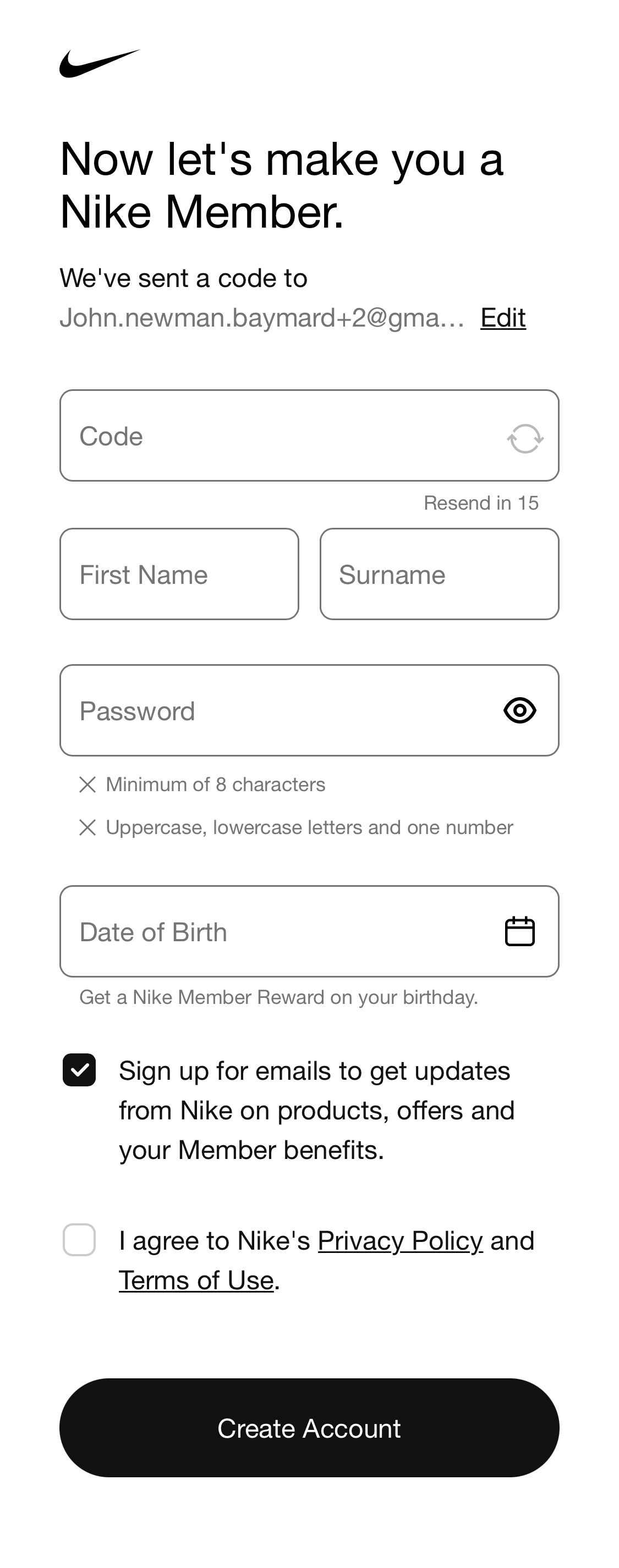 Mobile screenshot of Nike