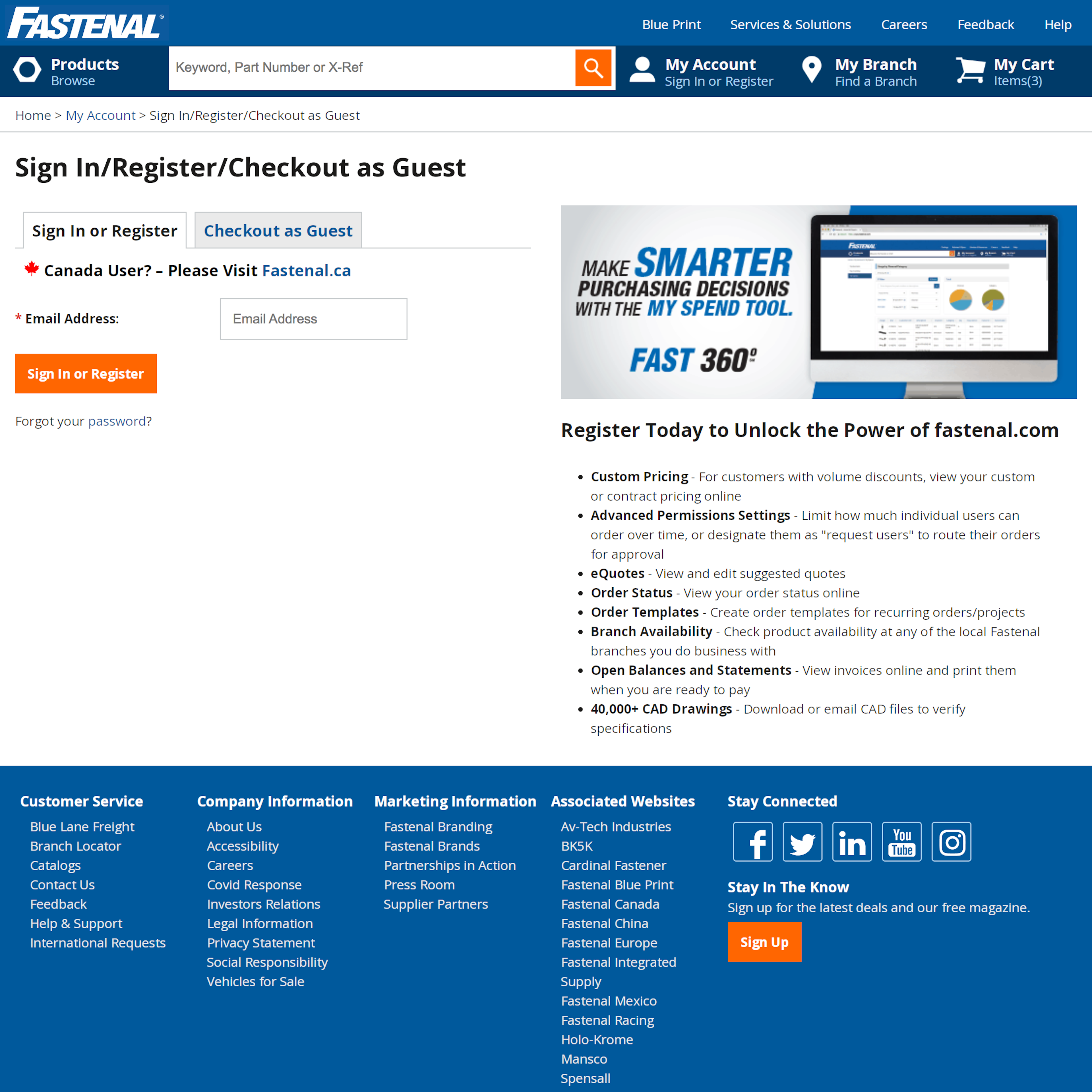 Desktop screenshot of Fastenal