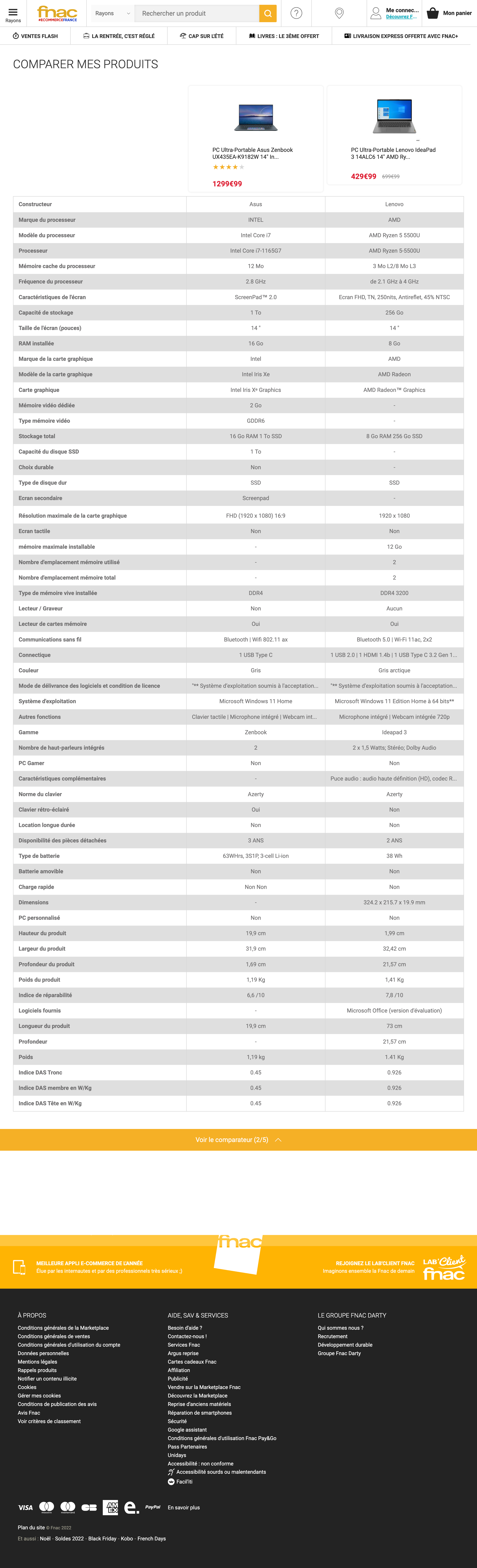 Desktop screenshot of Fnac