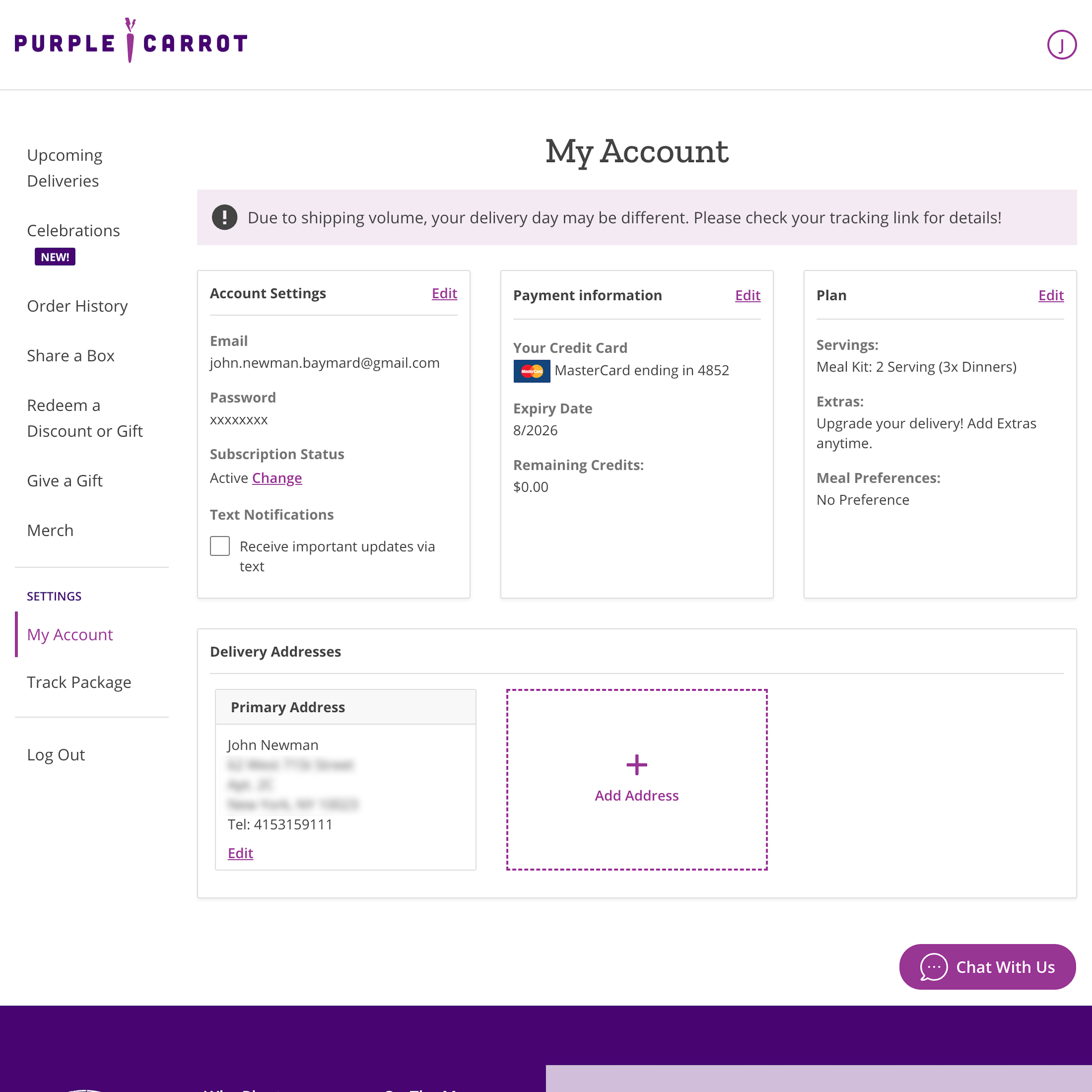 Desktop screenshot of Purple Carrot