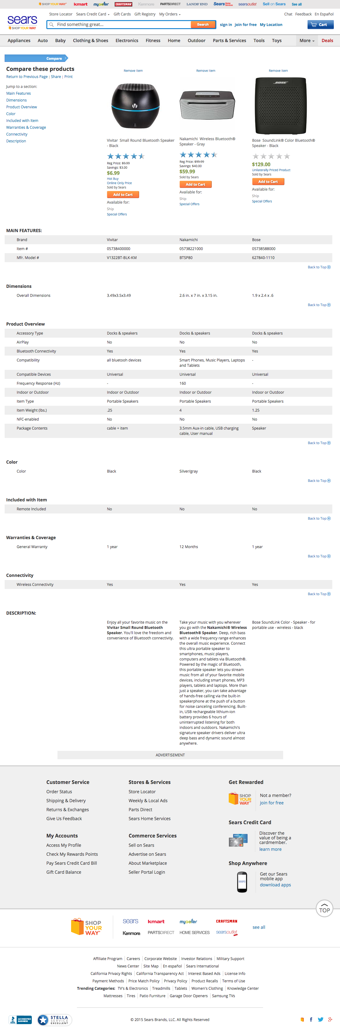 Desktop screenshot of Sears