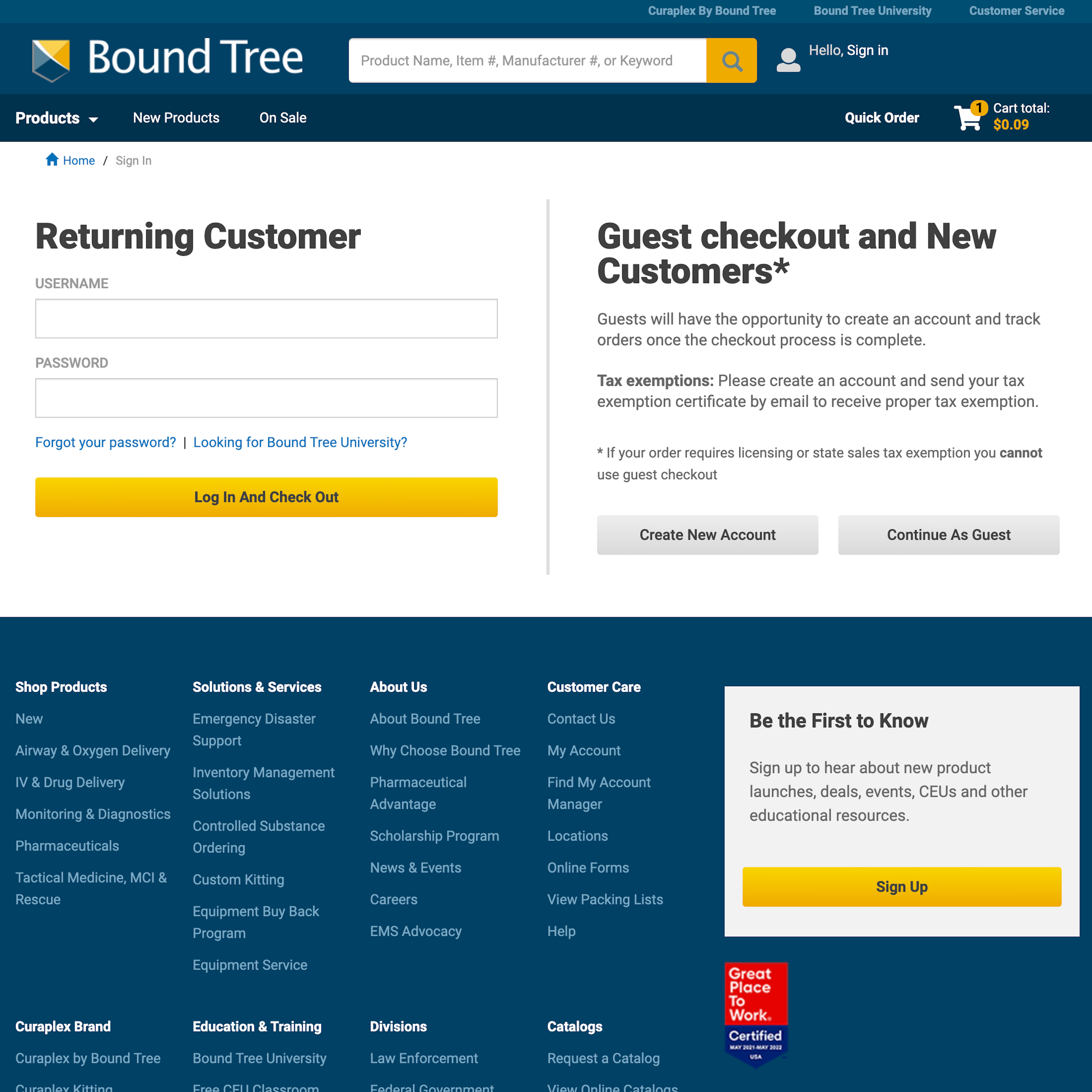 Desktop screenshot of Bound Tree Medical