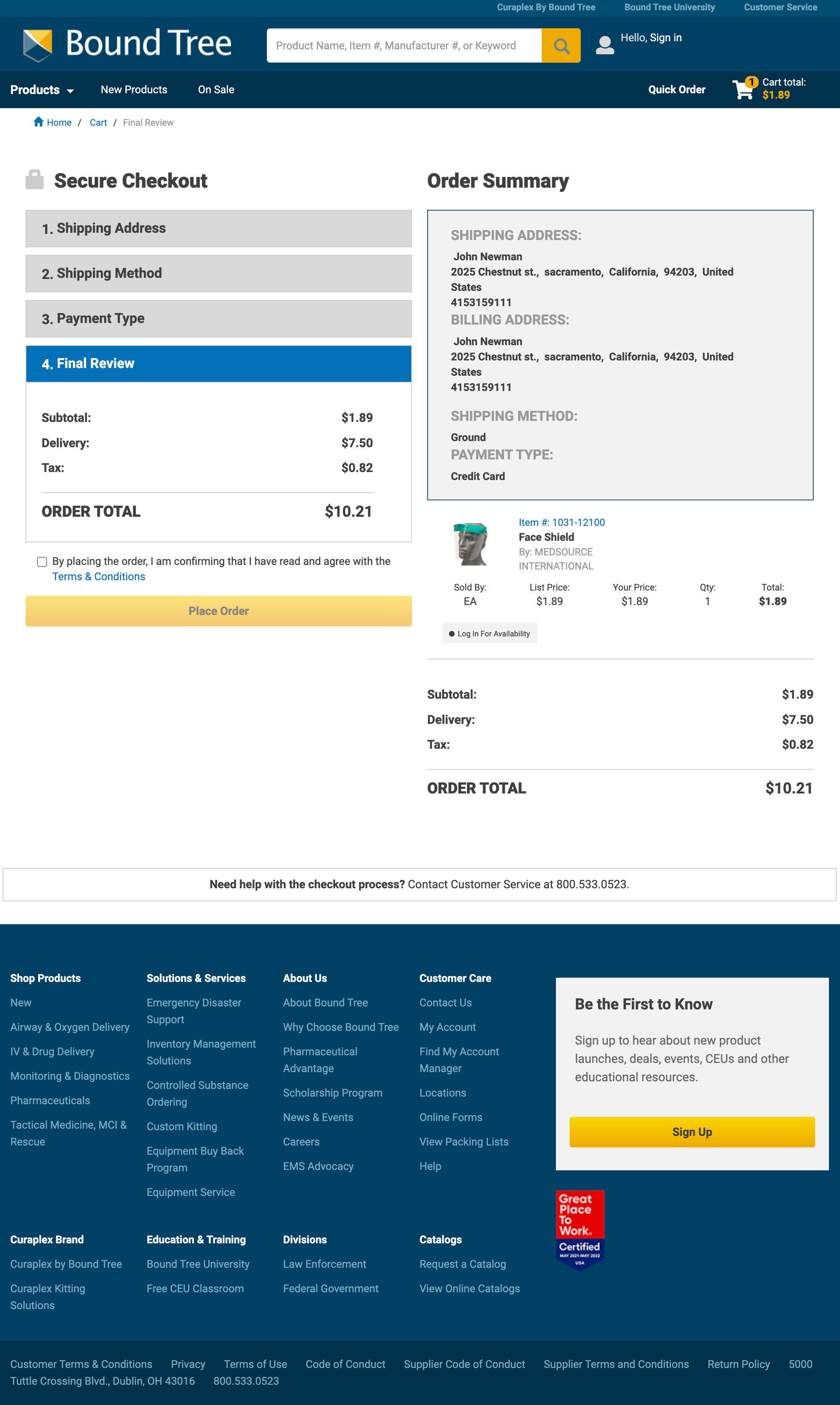 Bound Tree Medical’s Review Order 83 of 520 Review Order Examples Baymard Institute