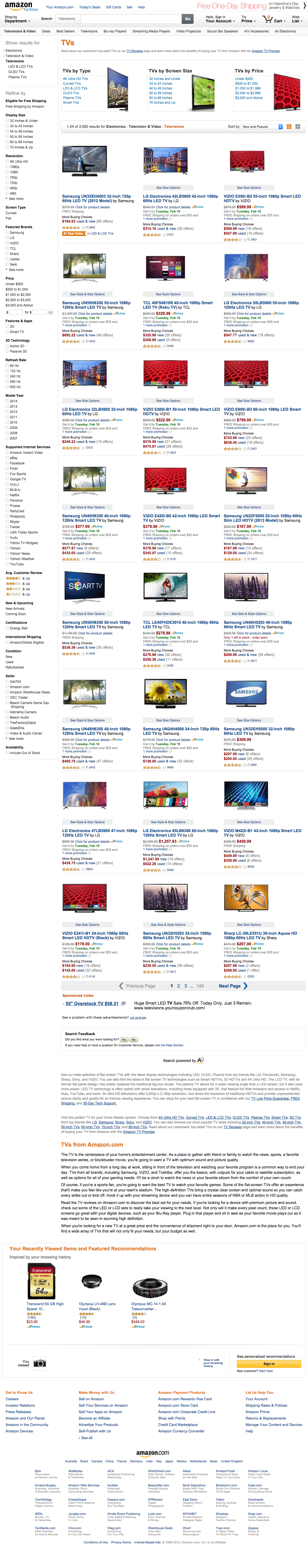 Desktop screenshot of Amazon