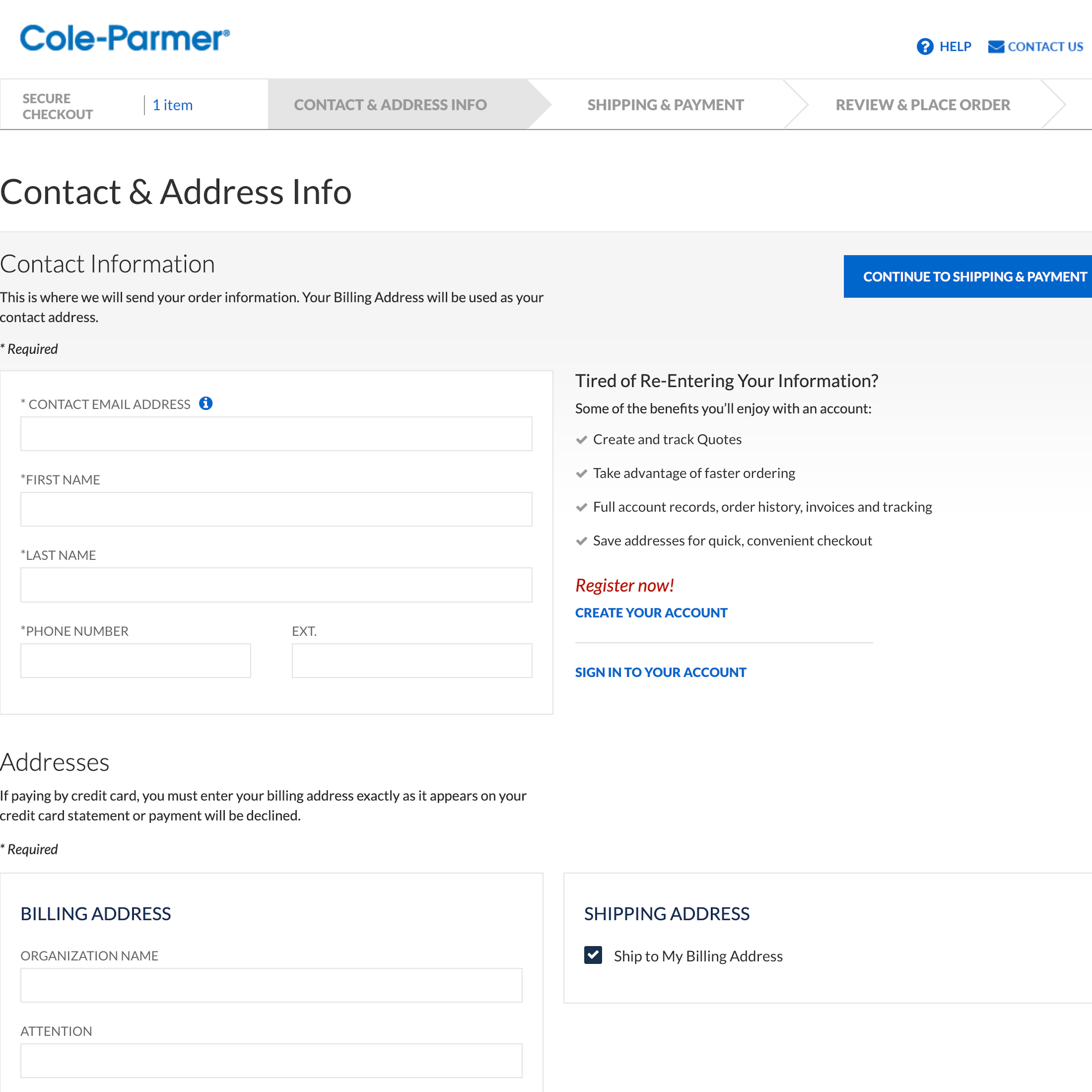 Desktop screenshot of Cole-Parmer