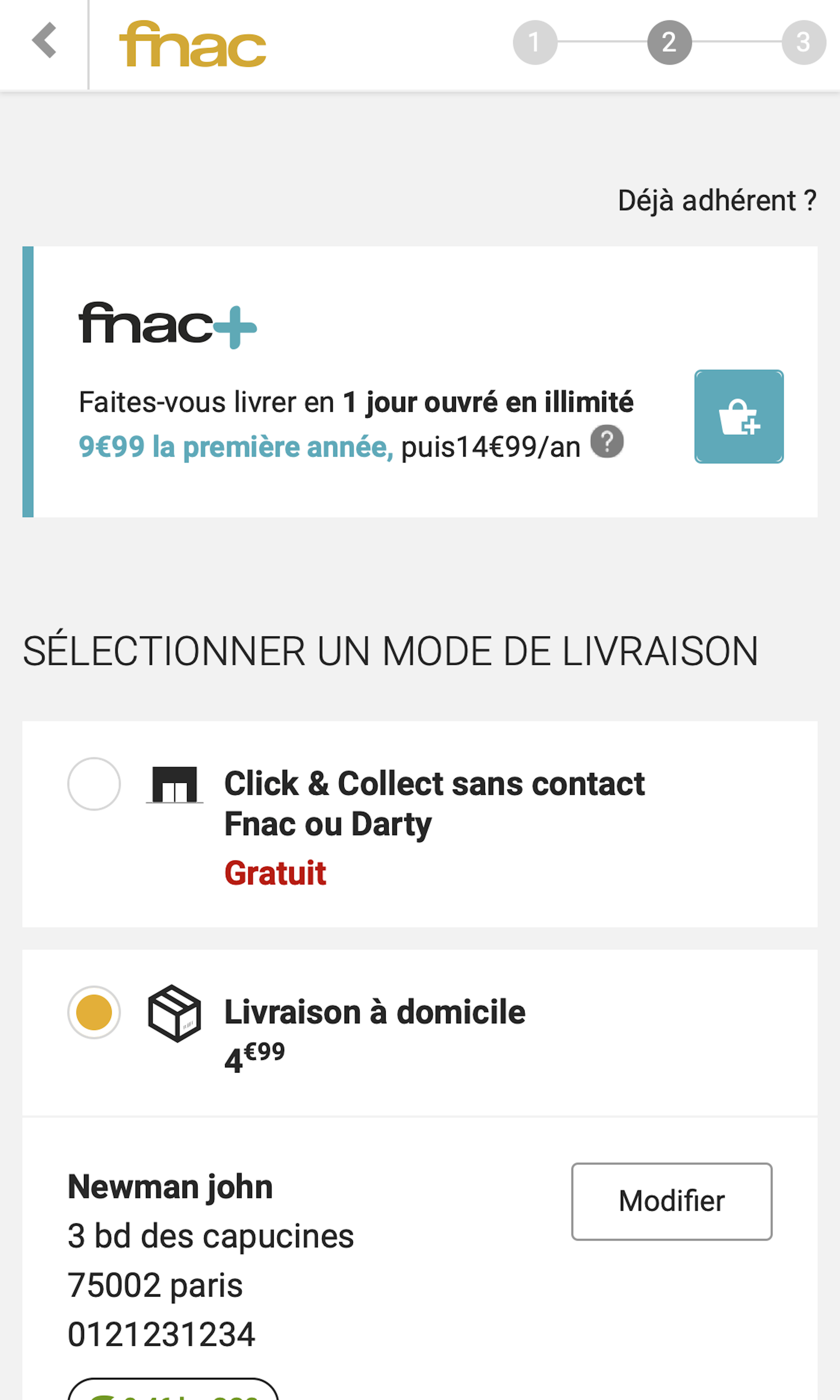 Mobile screenshot of Fnac