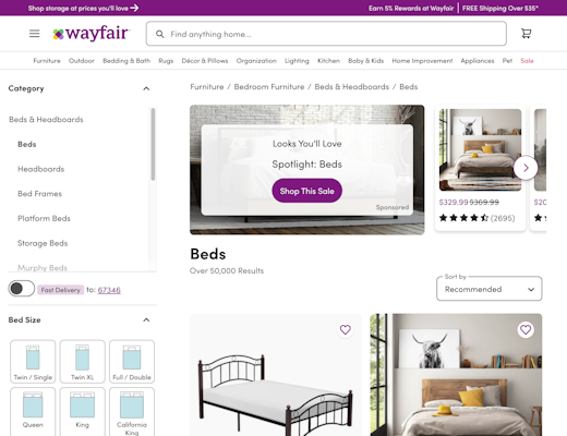 Desktop screenshot of Wayfair