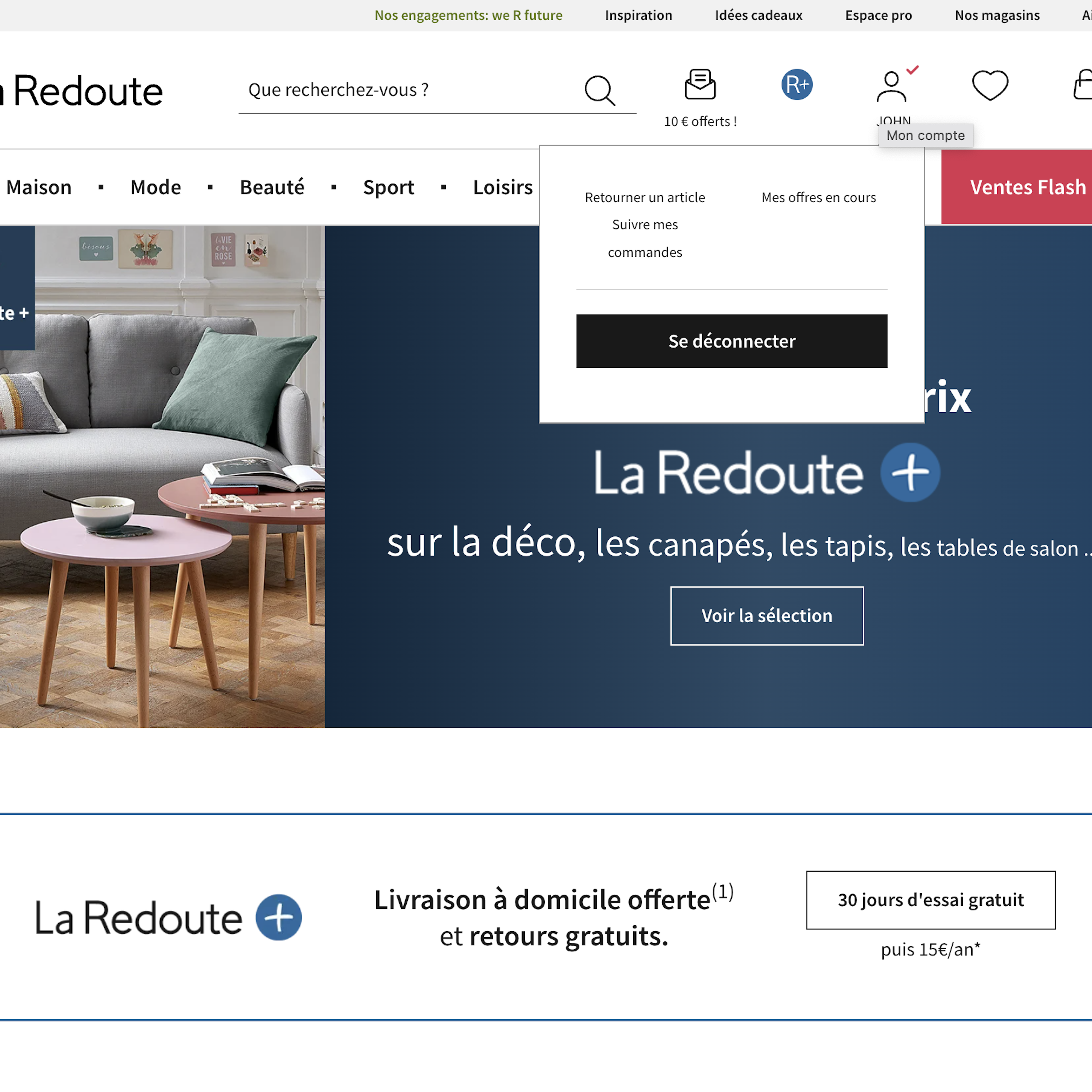 Desktop screenshot of La Redoute