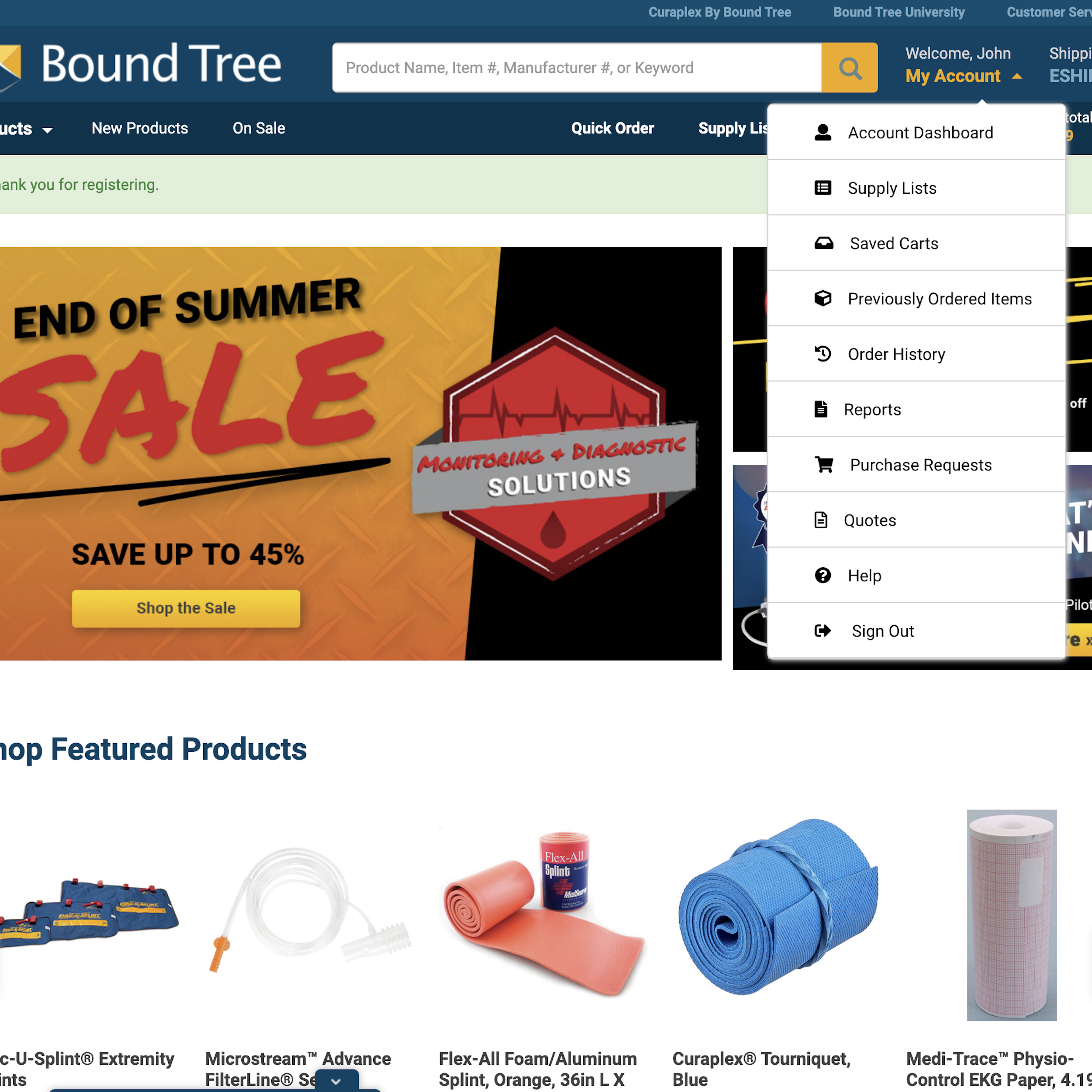Desktop screenshot of Bound Tree Medical