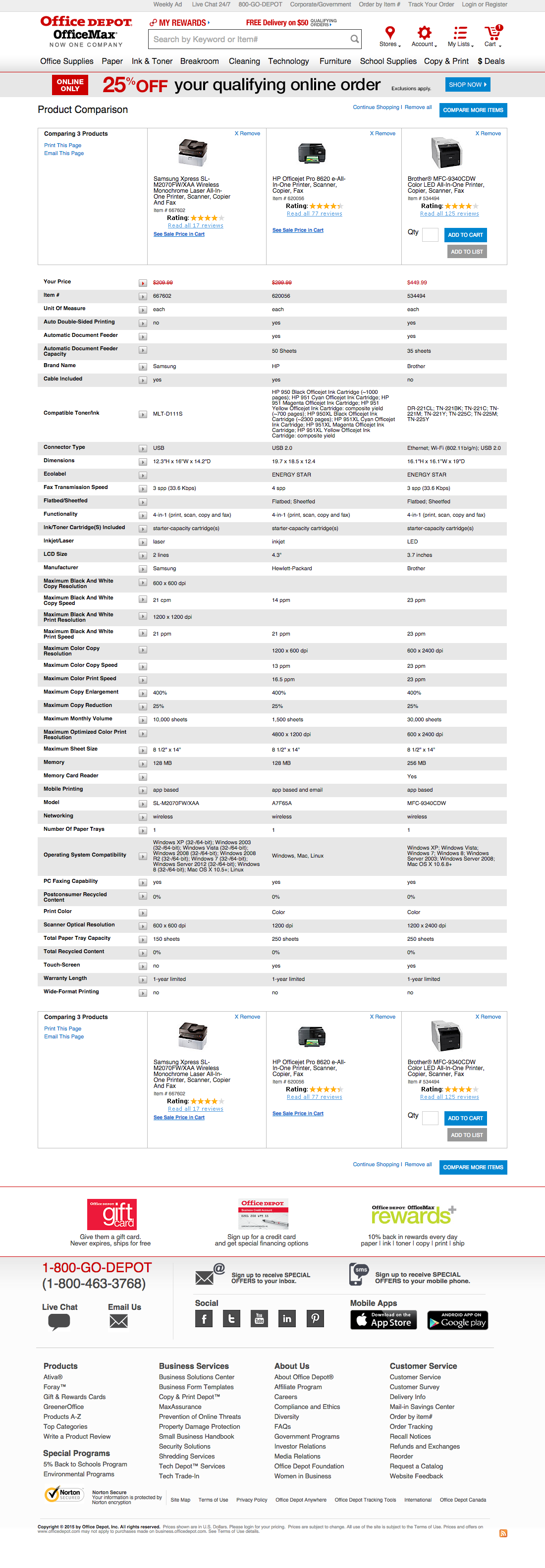 Desktop screenshot of Office Depot