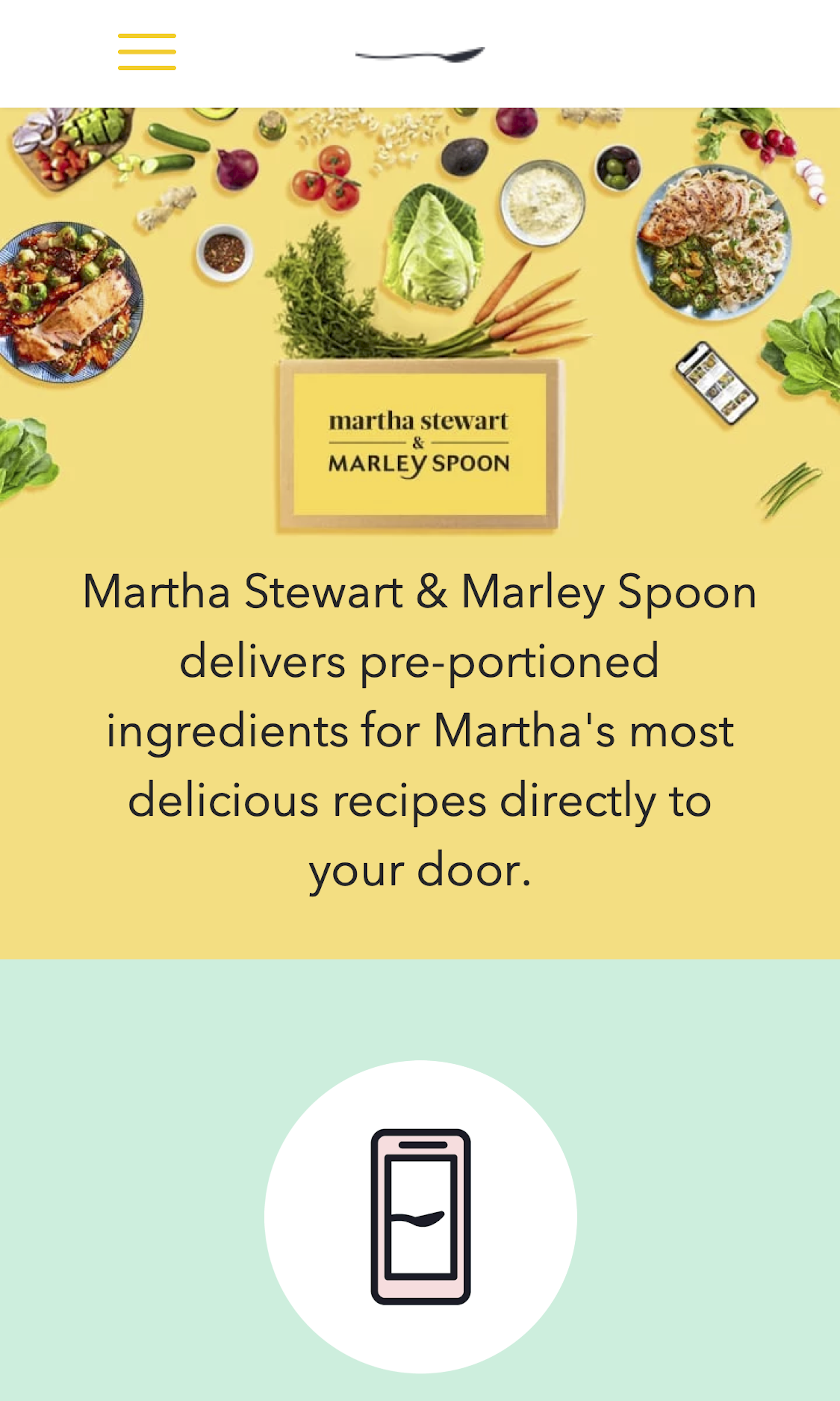 Mobile screenshot of Marley Spoon
