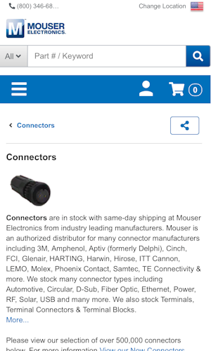 Mobile screenshot of Mouser