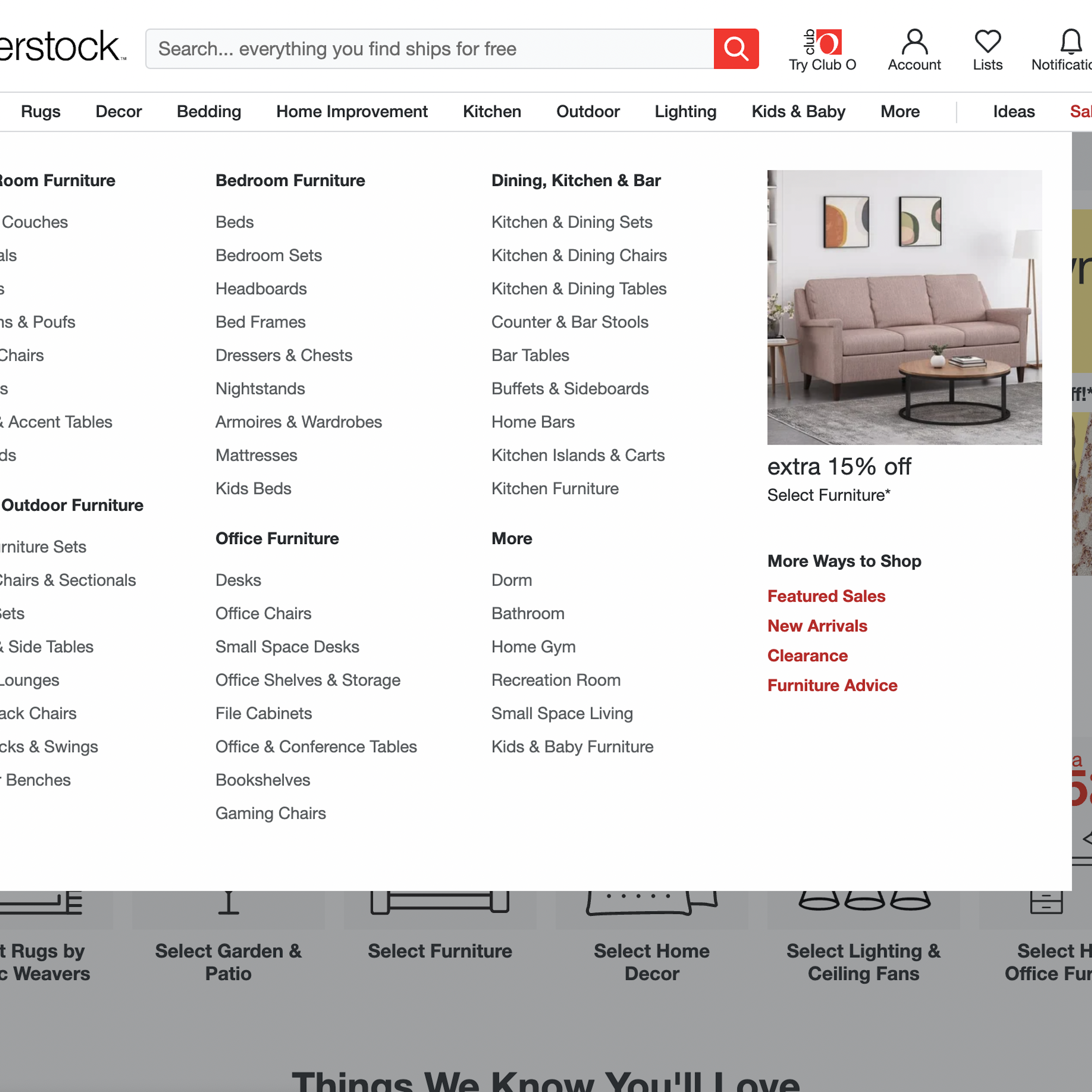 Desktop screenshot of Overstock