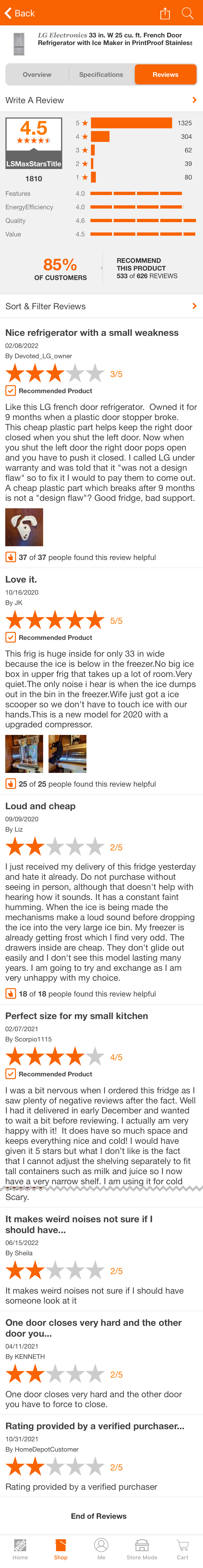 Mobile screenshot of Home Depot