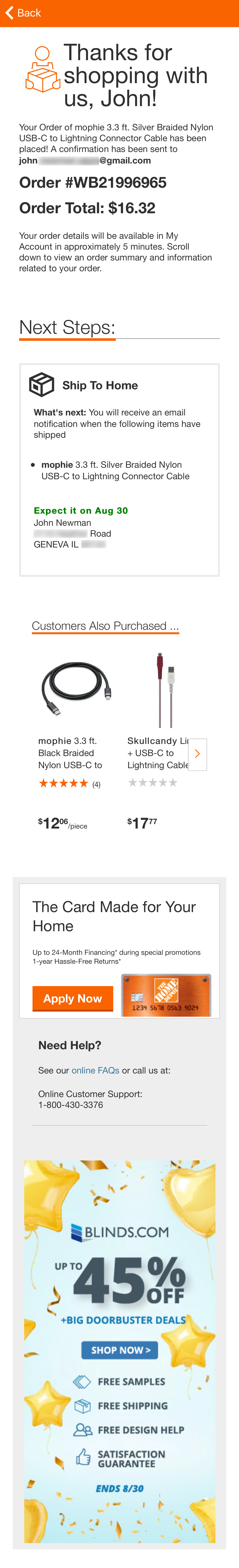 Mobile screenshot of Home Depot