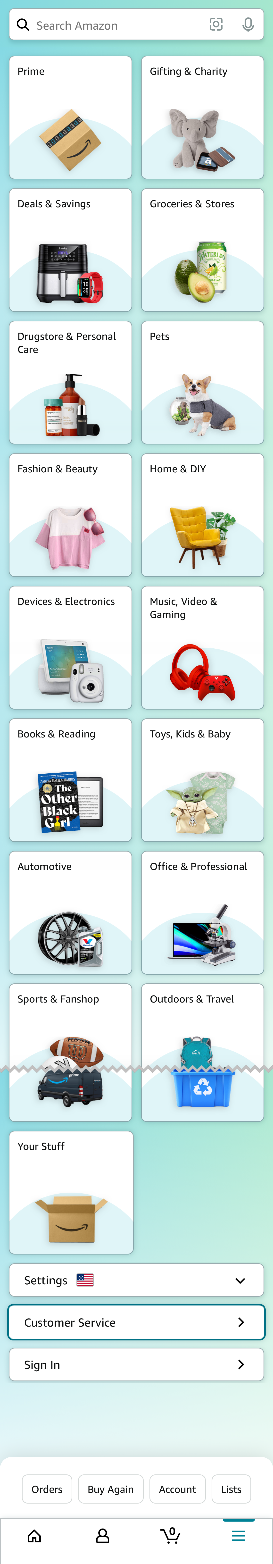 Mobile screenshot of Amazon