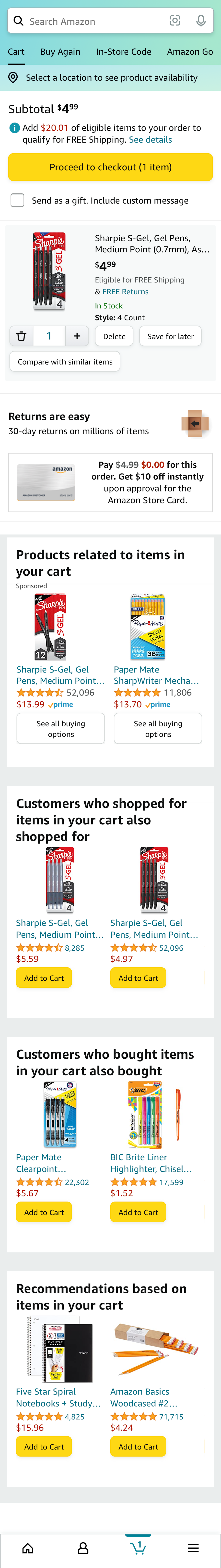 Mobile screenshot of Amazon