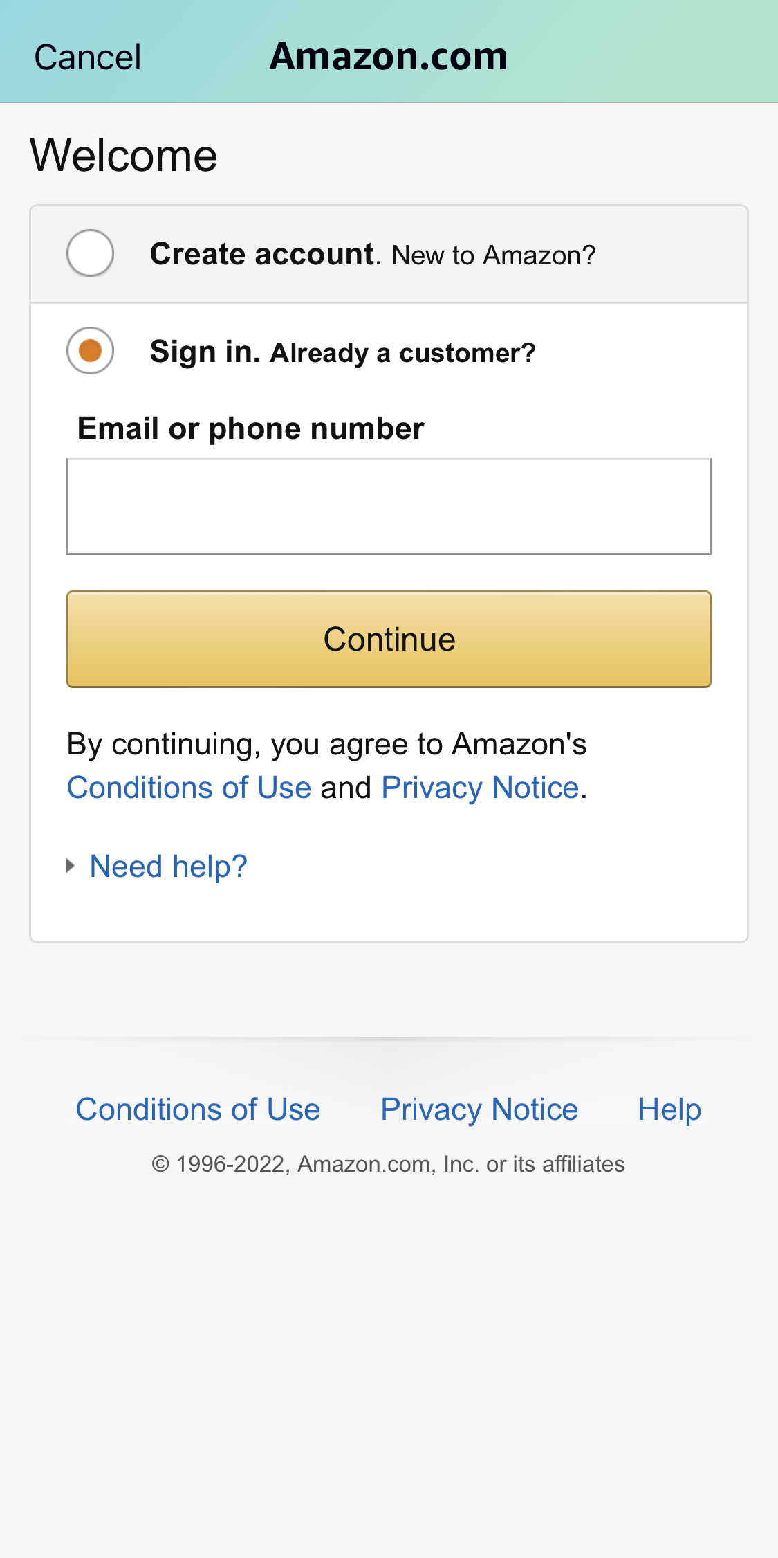 Mobile screenshot of Amazon