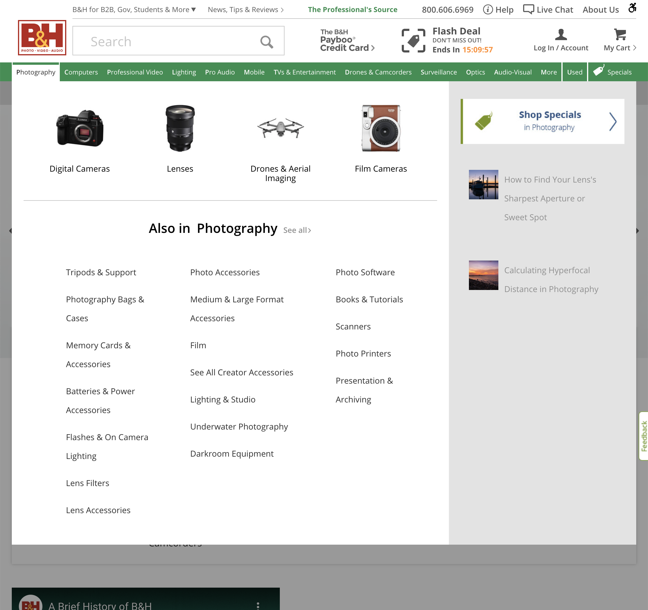 Desktop screenshot of B&H Photo