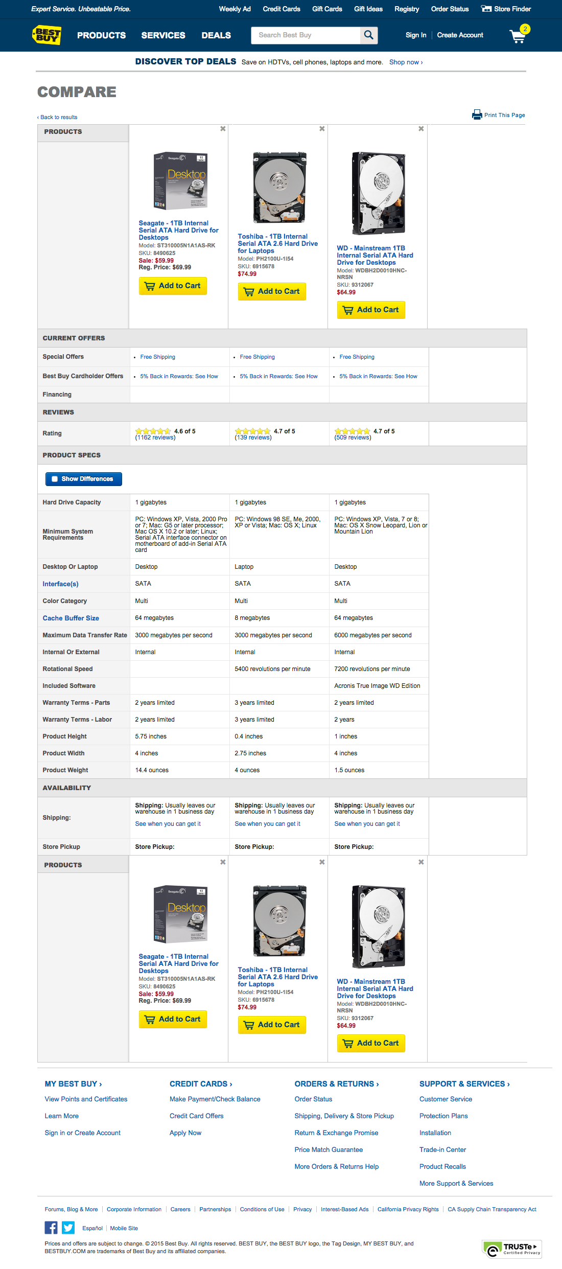 Best Buy’s Comparison Tool – 62 Of 82 Comparison Tool Examples ...