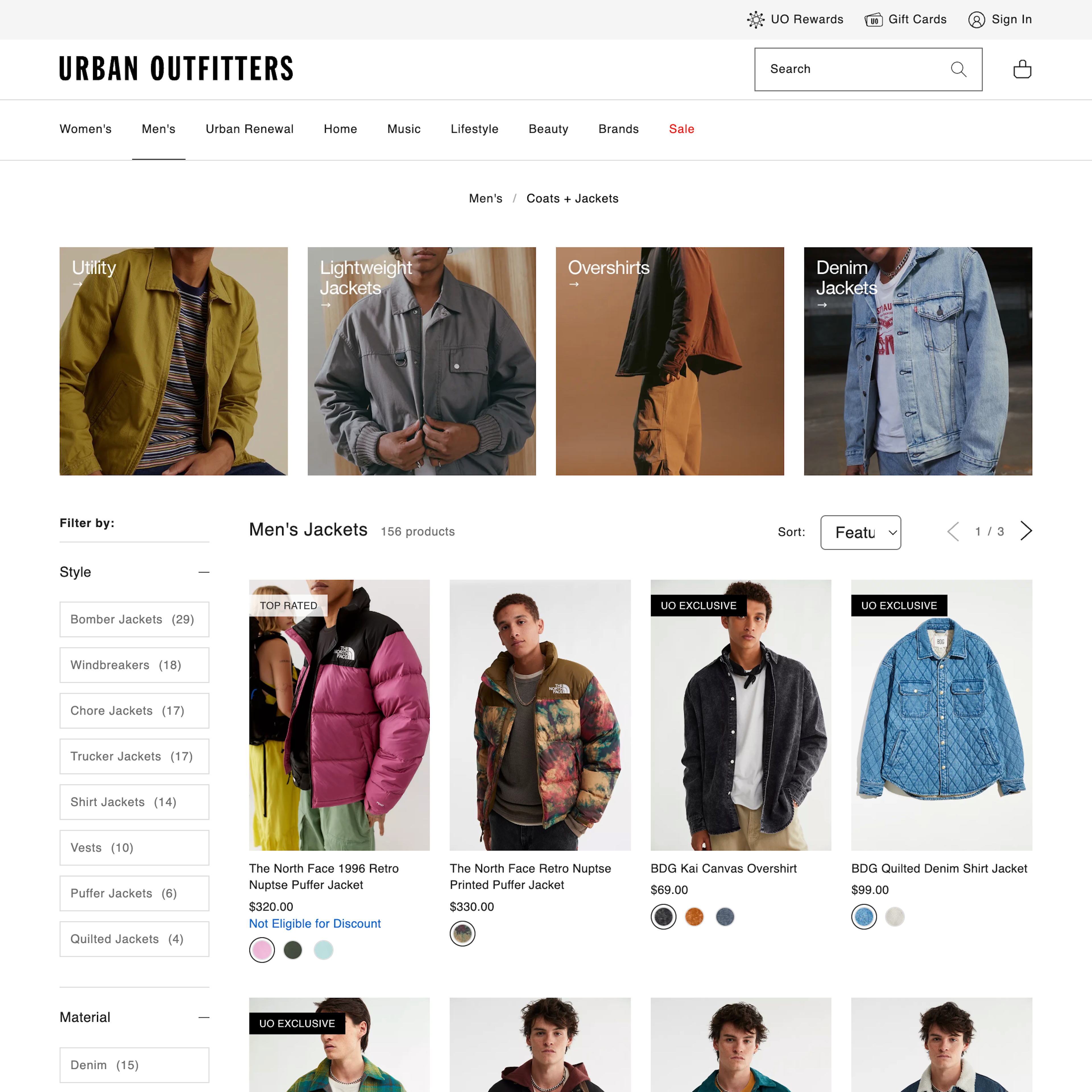 Desktop screenshot of Urban Outfitters