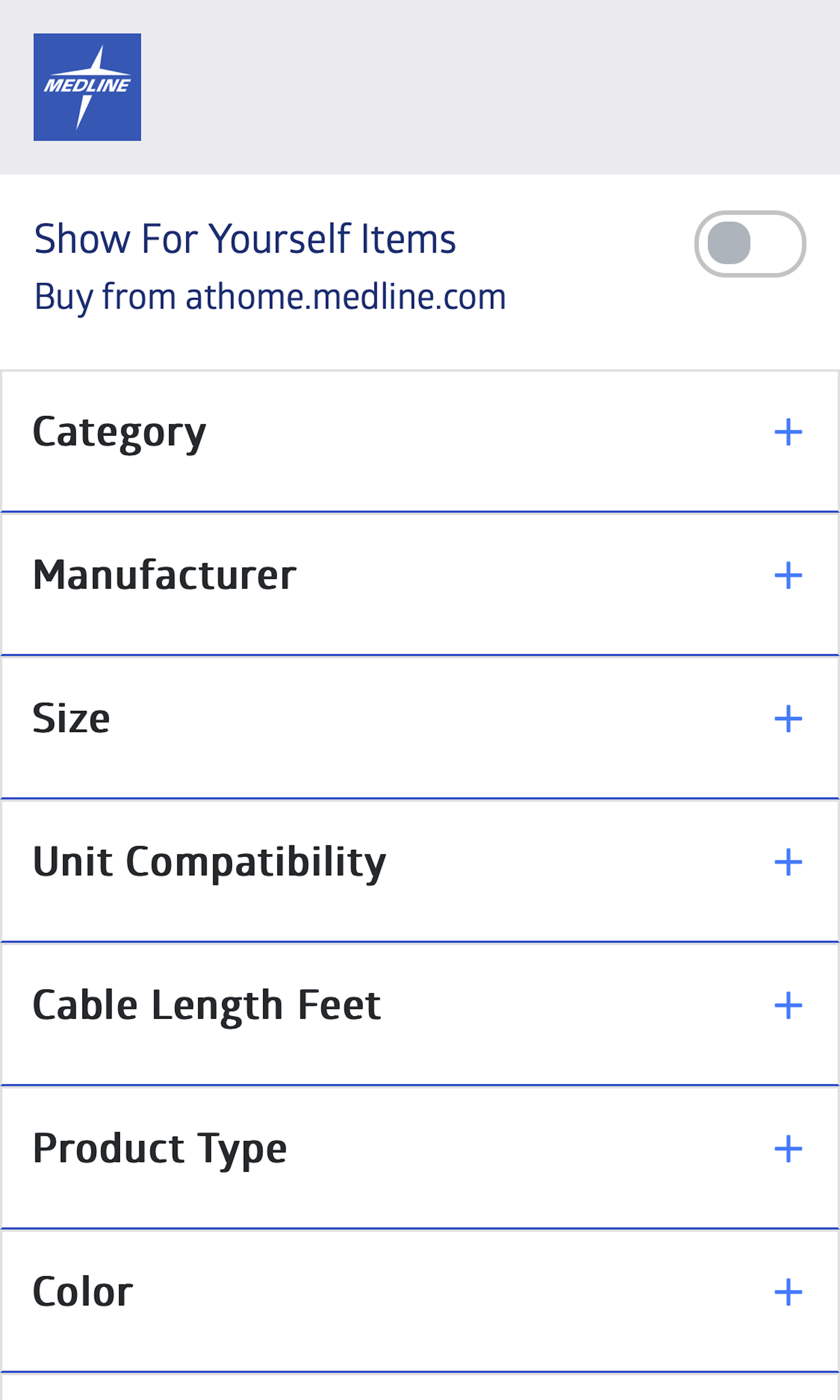 Mobile screenshot of Medline