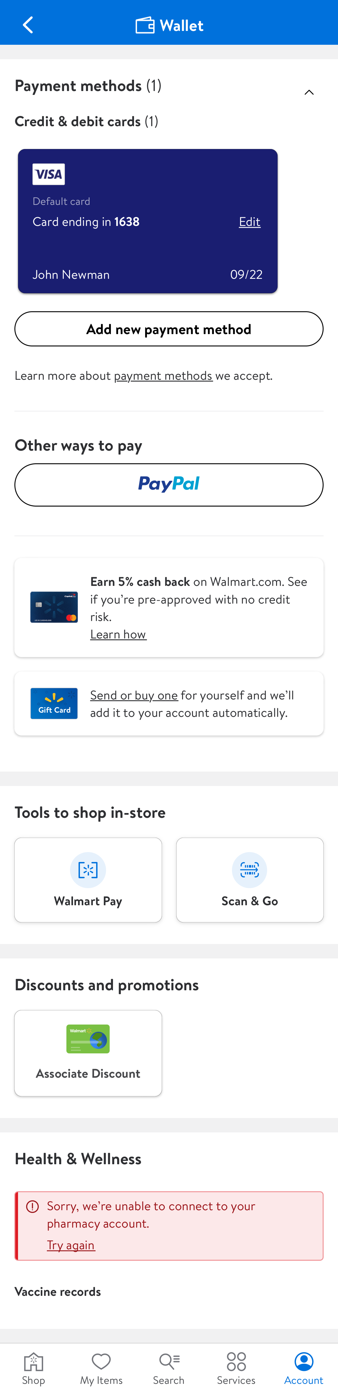 Mobile screenshot of Walmart
