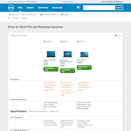 55 ‘Comparison Tool’ Design Examples – Baymard Institute