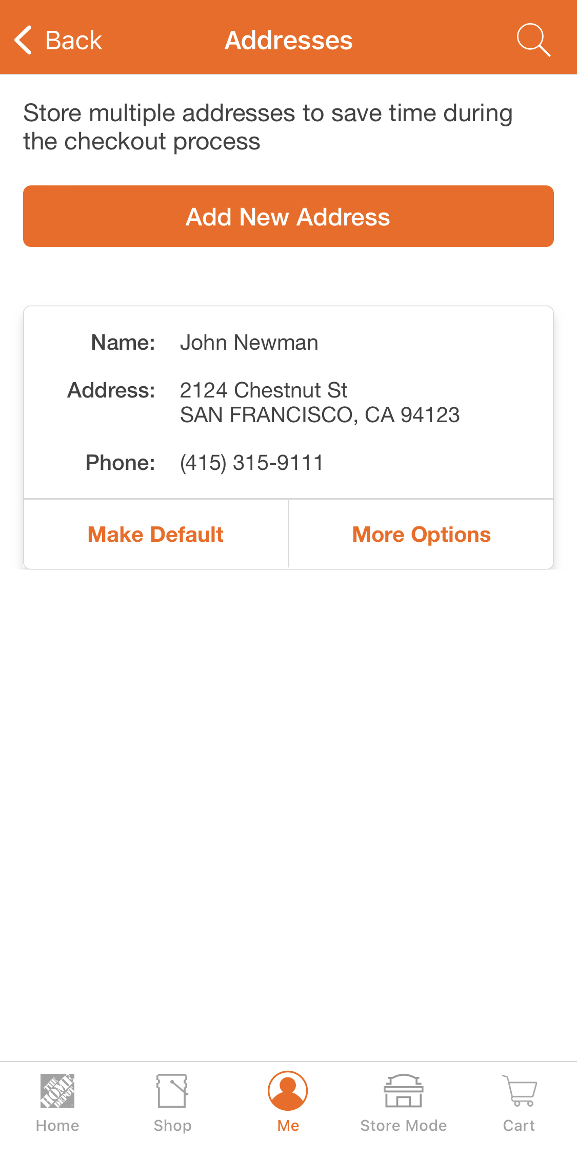 Mobile screenshot of Home Depot
