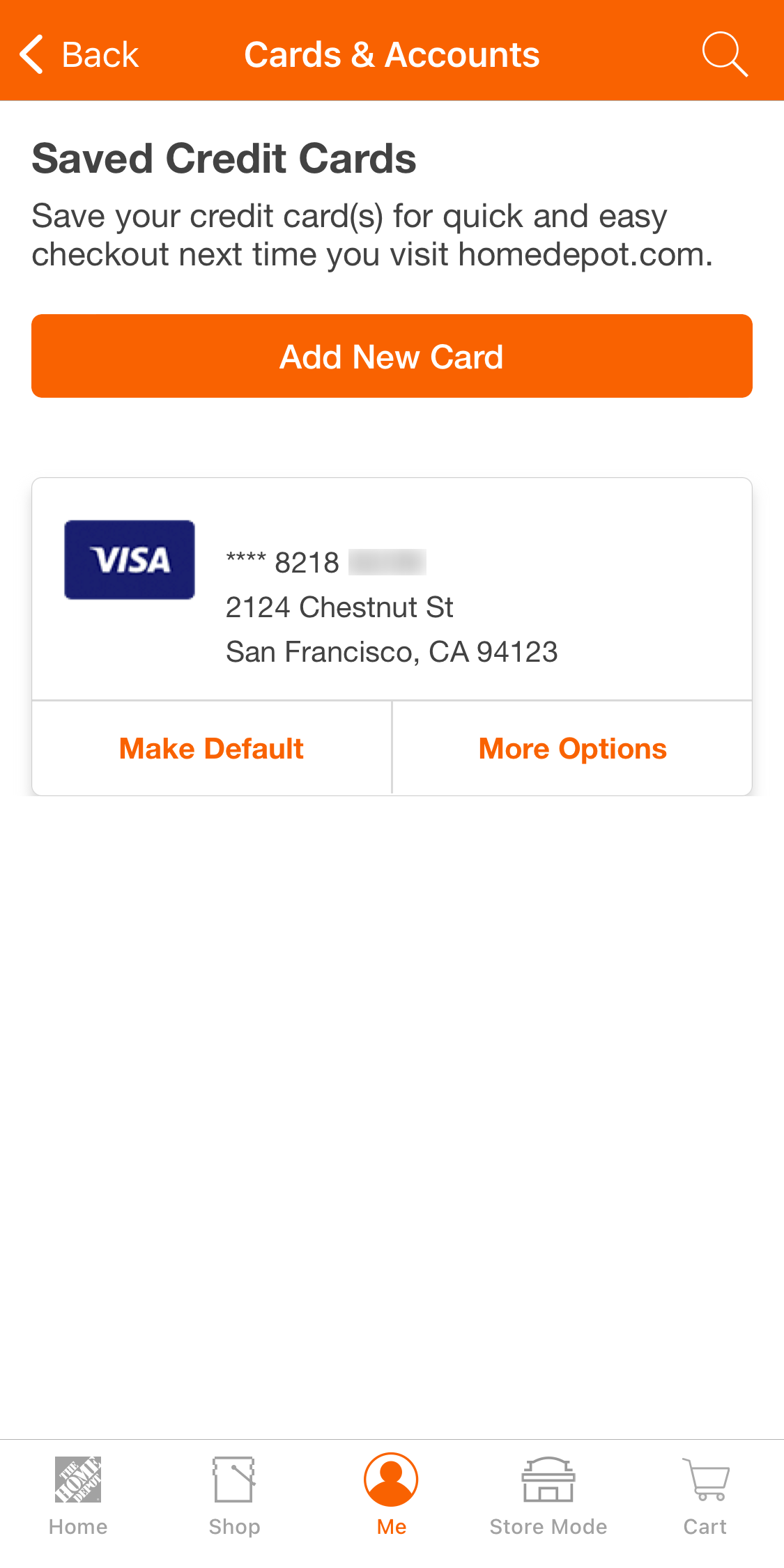 Mobile screenshot of Home Depot