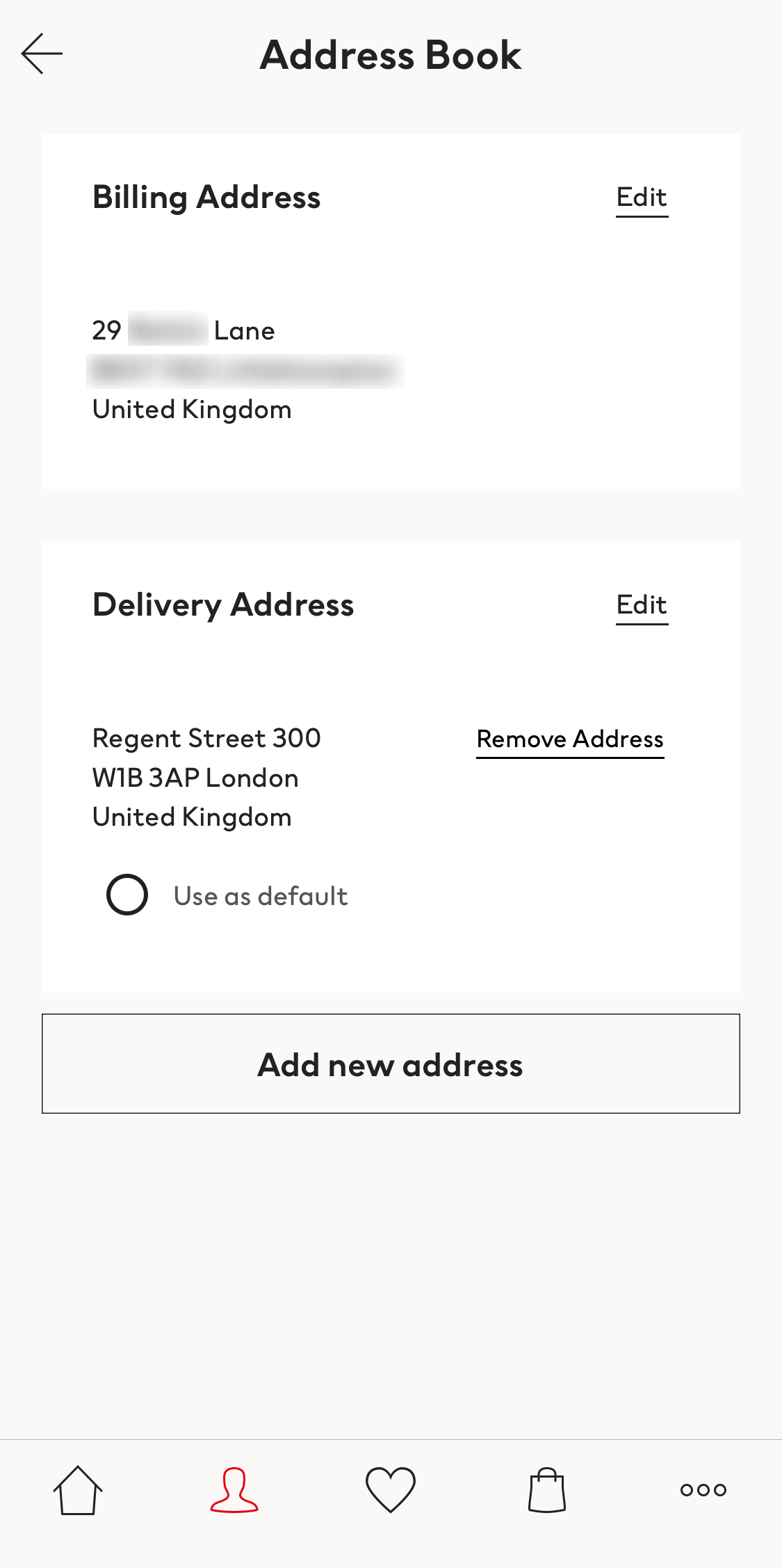 H&M’s App Address Book 242 of 428 Address Book Examples Baymard