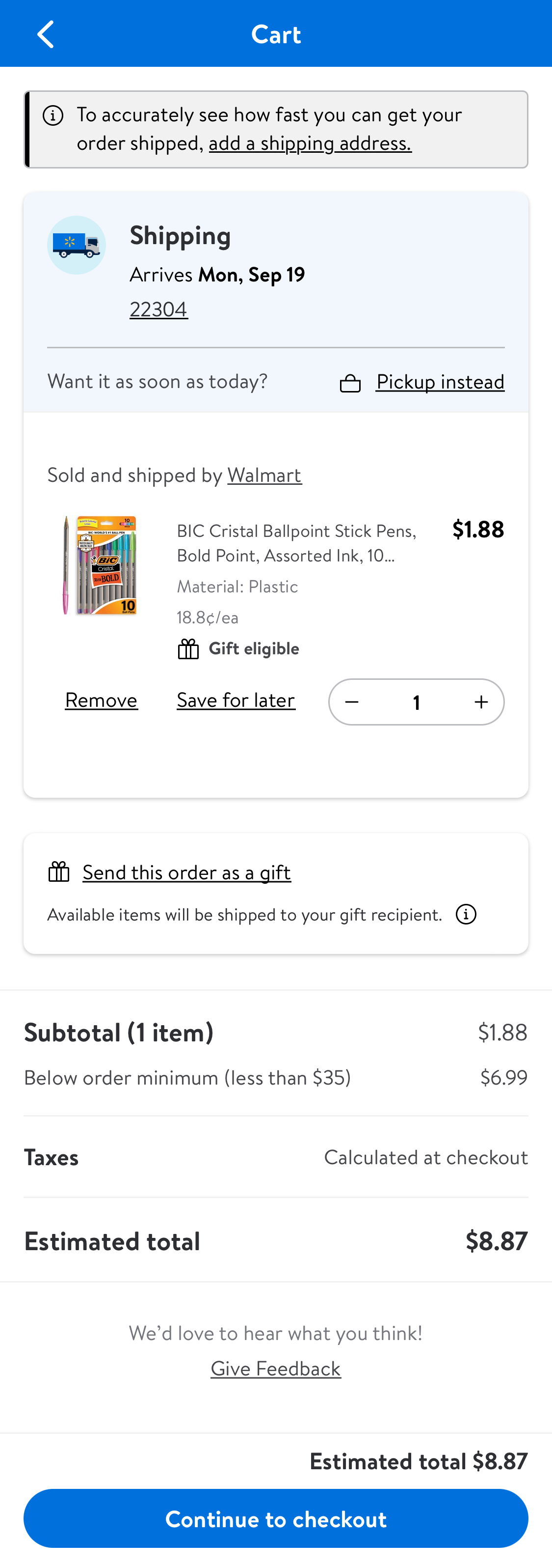 Mobile screenshot of Walmart