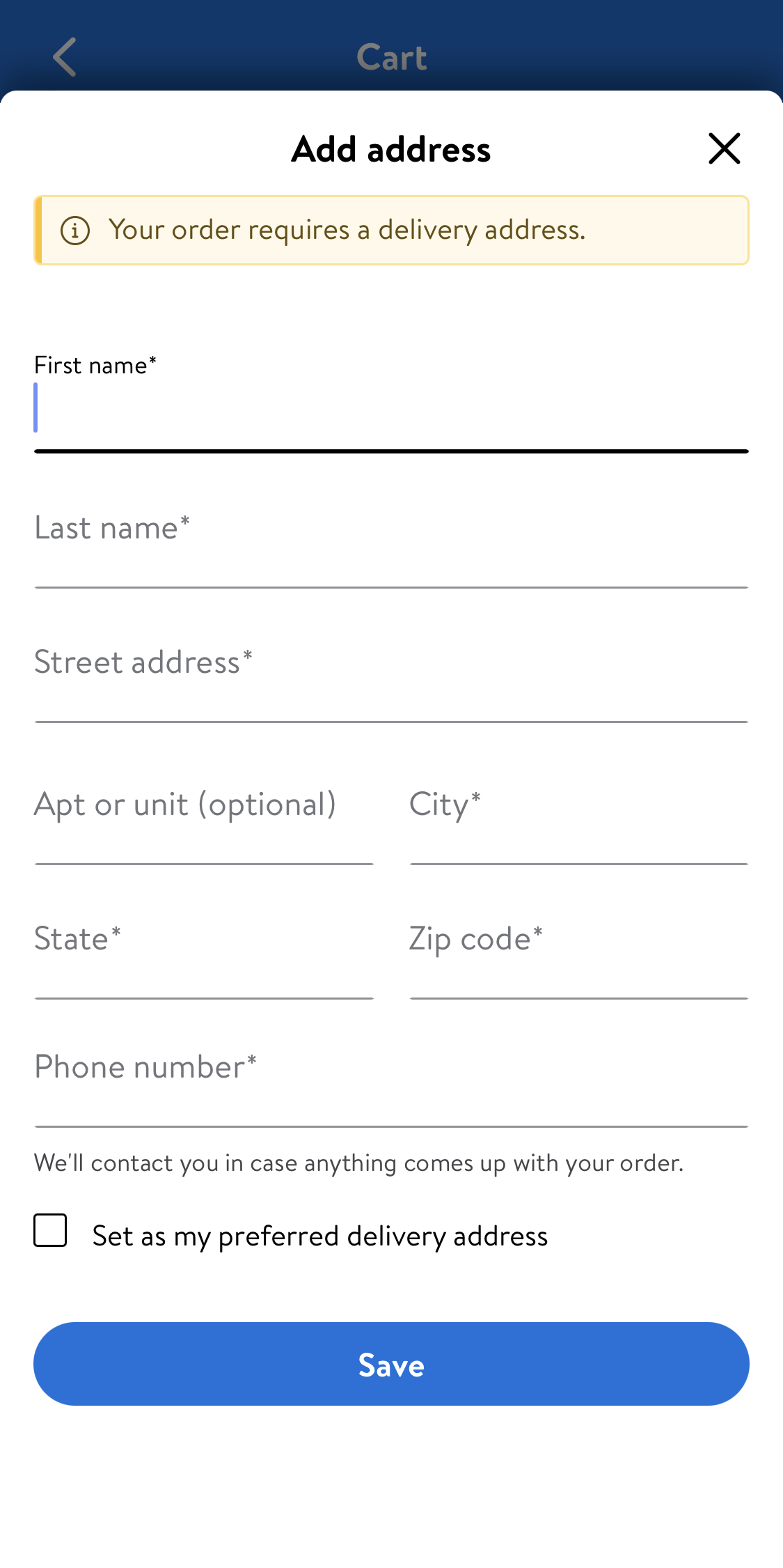 Mobile screenshot of Walmart