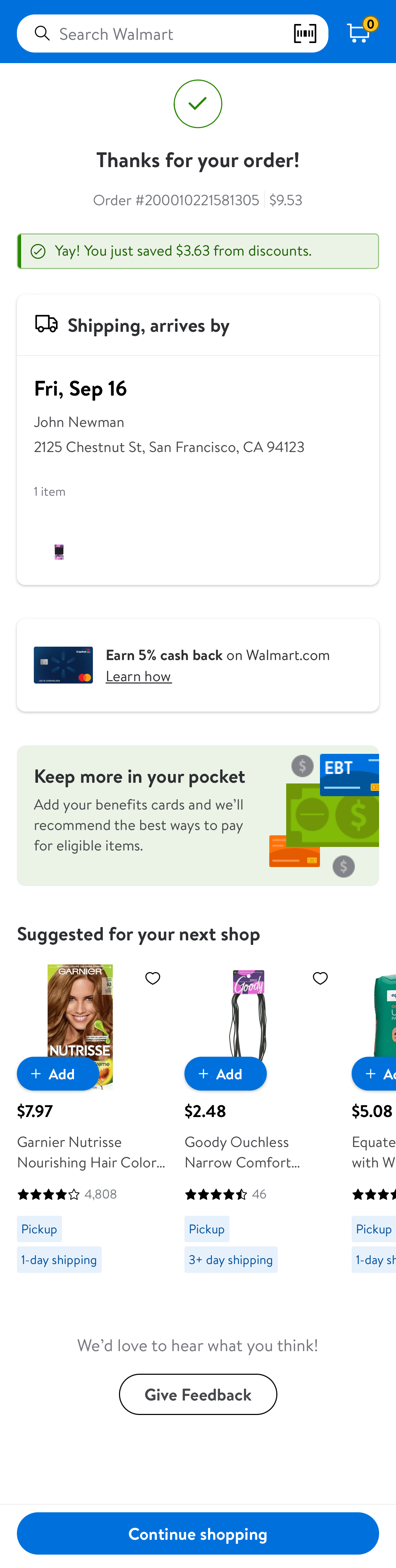 Mobile screenshot of Walmart
