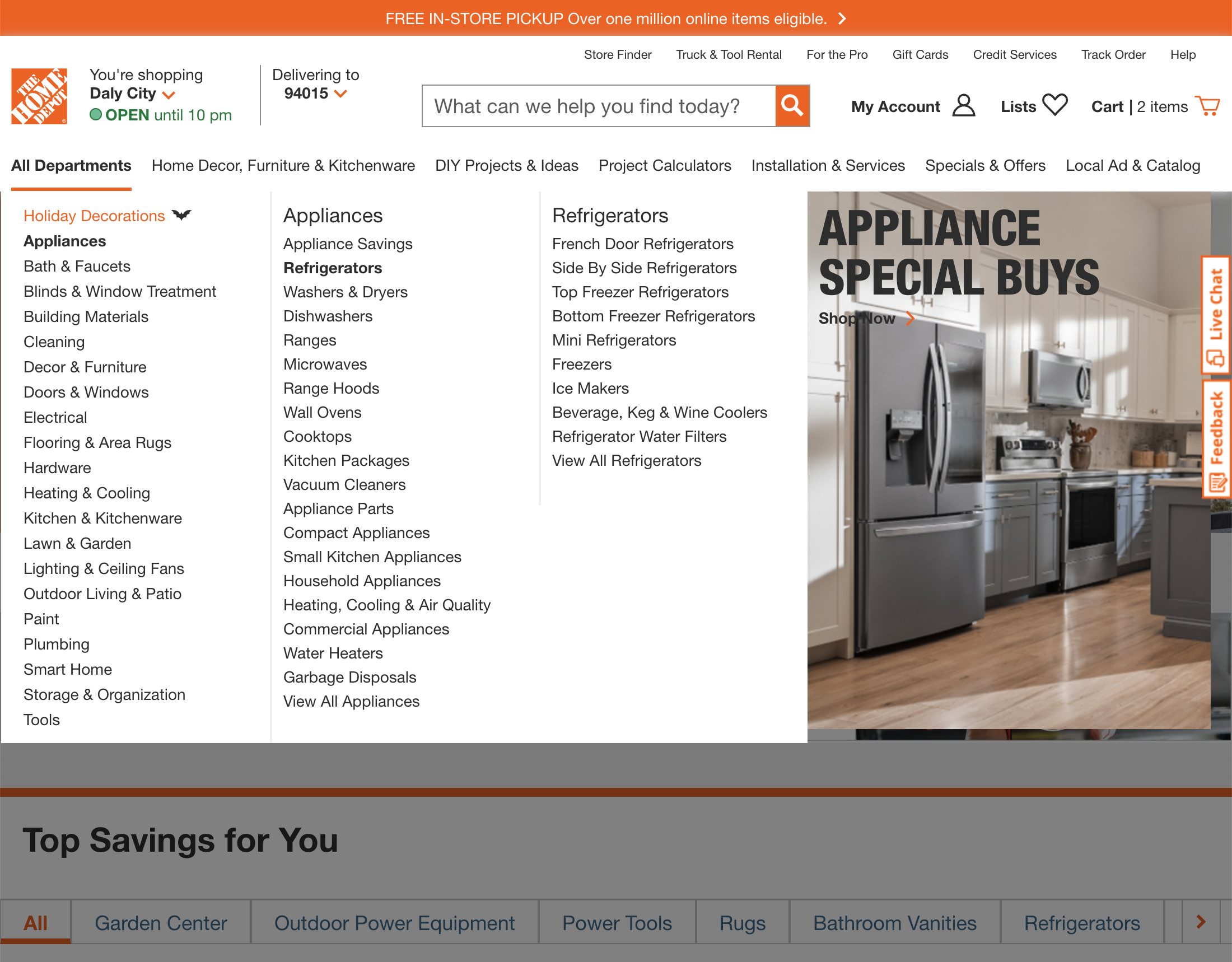 Desktop screenshot of Home Depot