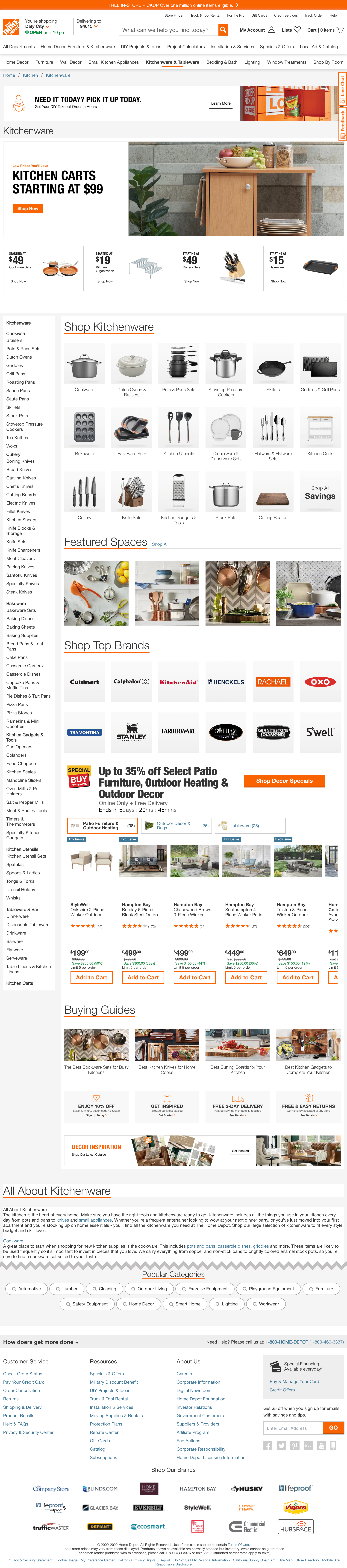 Desktop screenshot of Home Depot