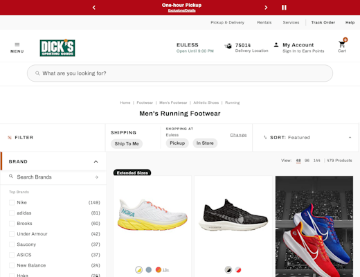 Desktop screenshot of Dick’s Sporting Goods