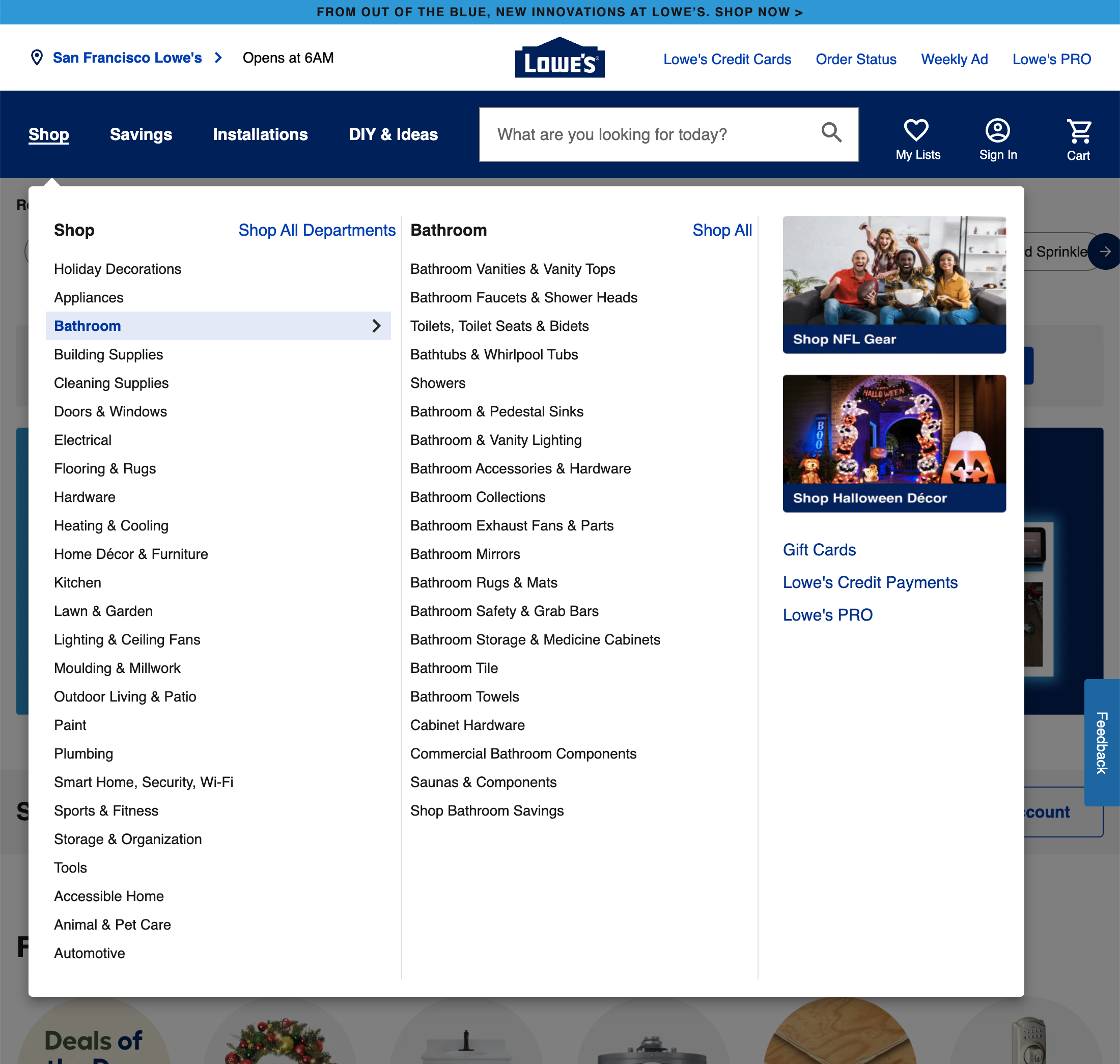 Desktop screenshot of Lowe’s