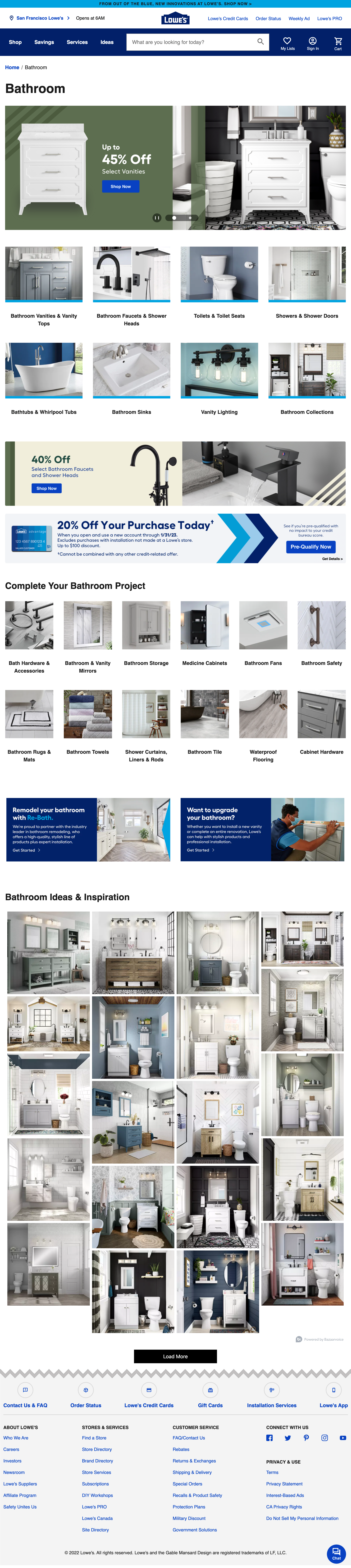 Desktop screenshot of Lowe’s