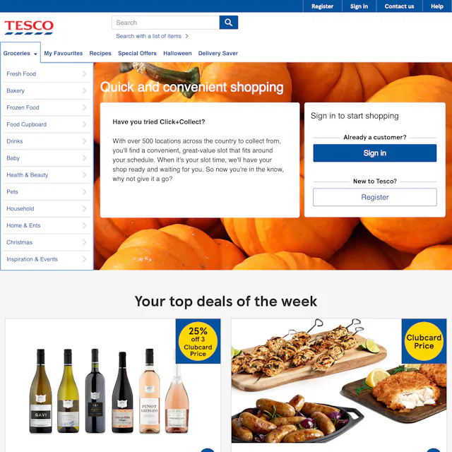 Tesco’s E-Commerce UX Case Study – Baymard Institute