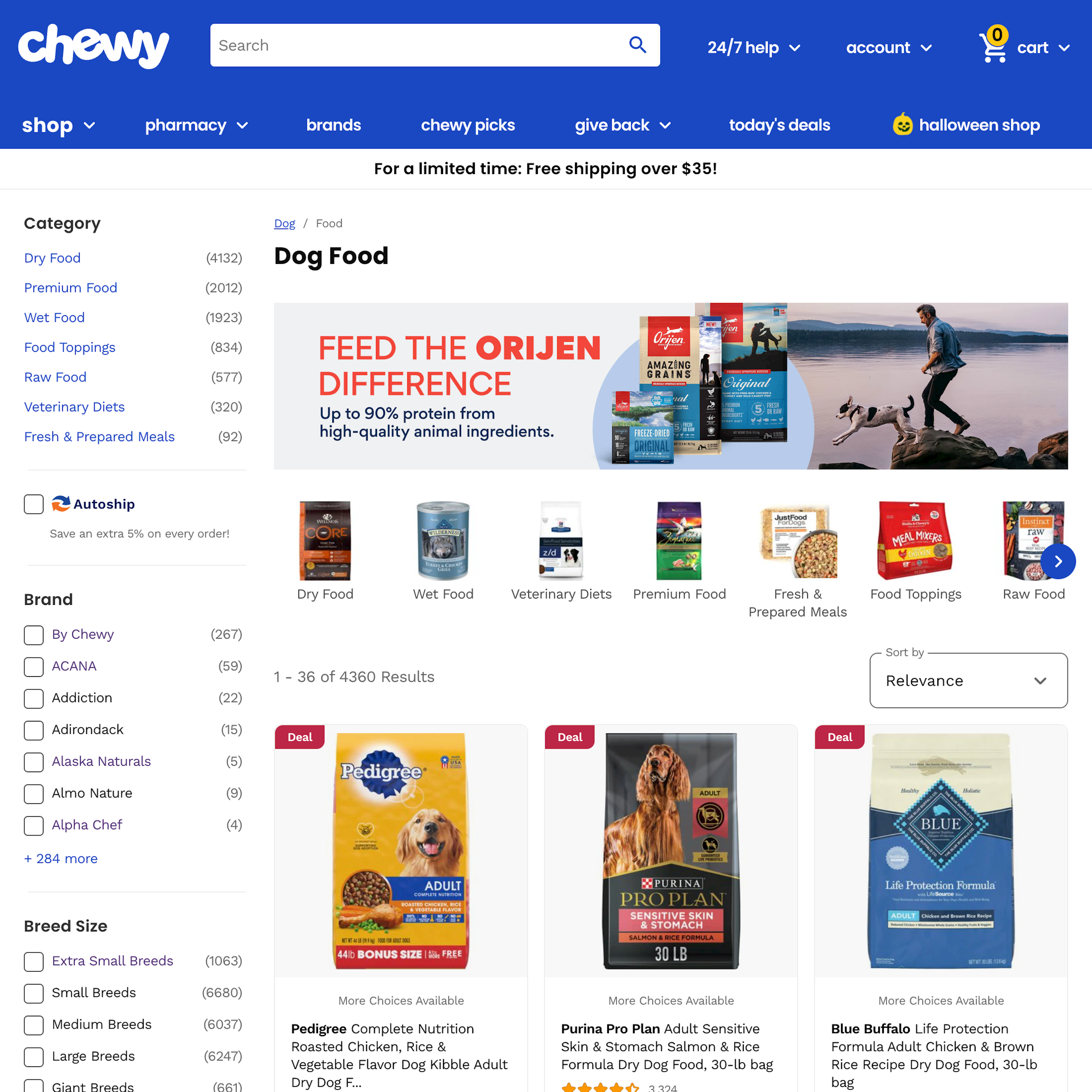 Desktop screenshot of Chewy