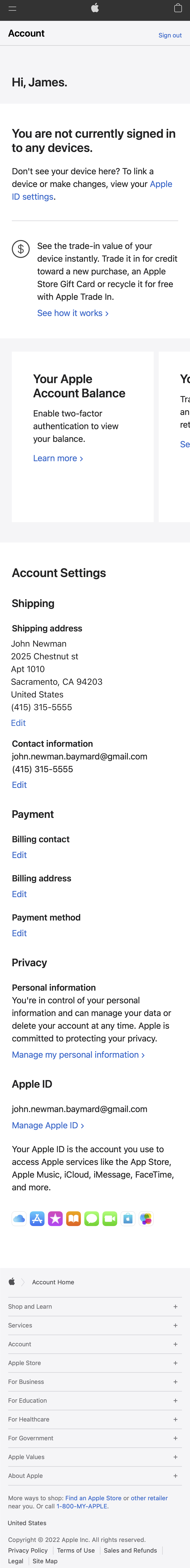Mobile screenshot of Apple