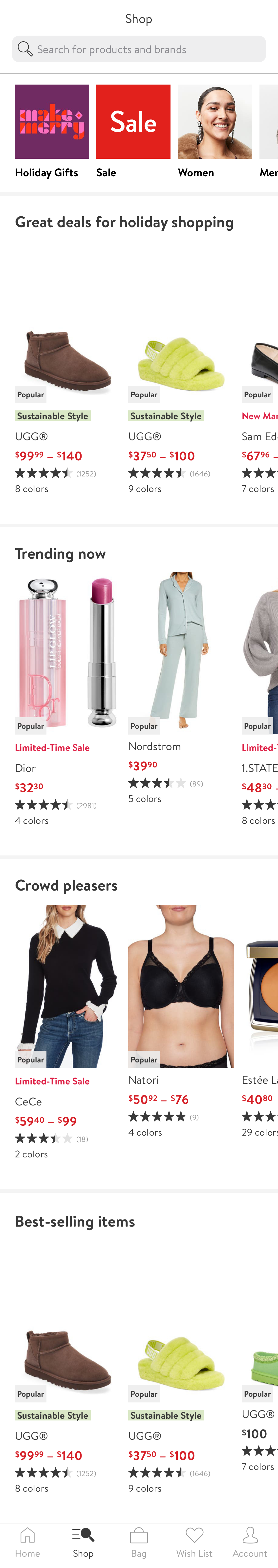 Mobile screenshot of Nordstrom