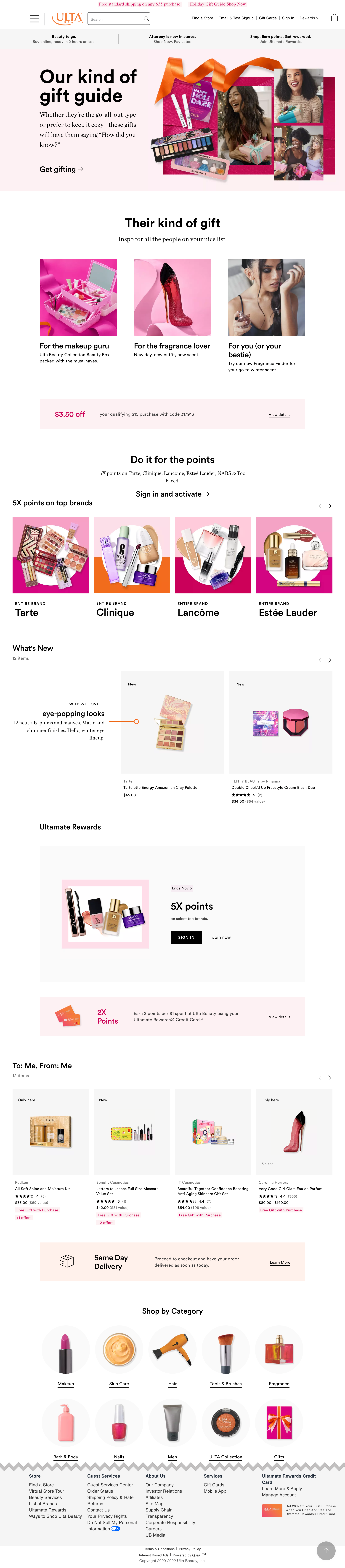 Desktop screenshot of Ulta Beauty