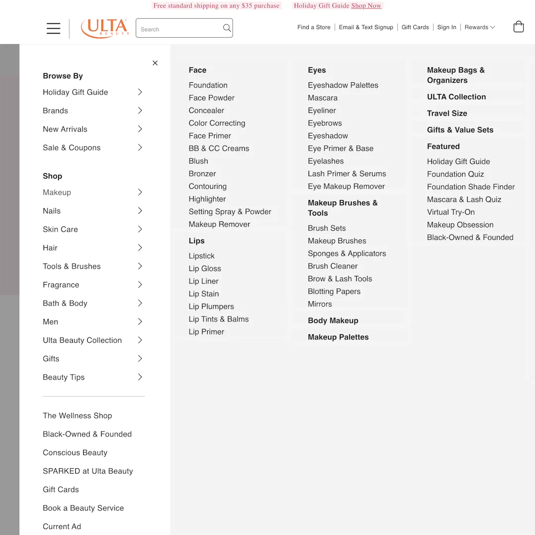 1023 ‘Main Navigation’ Design Examples – Baymard Institute